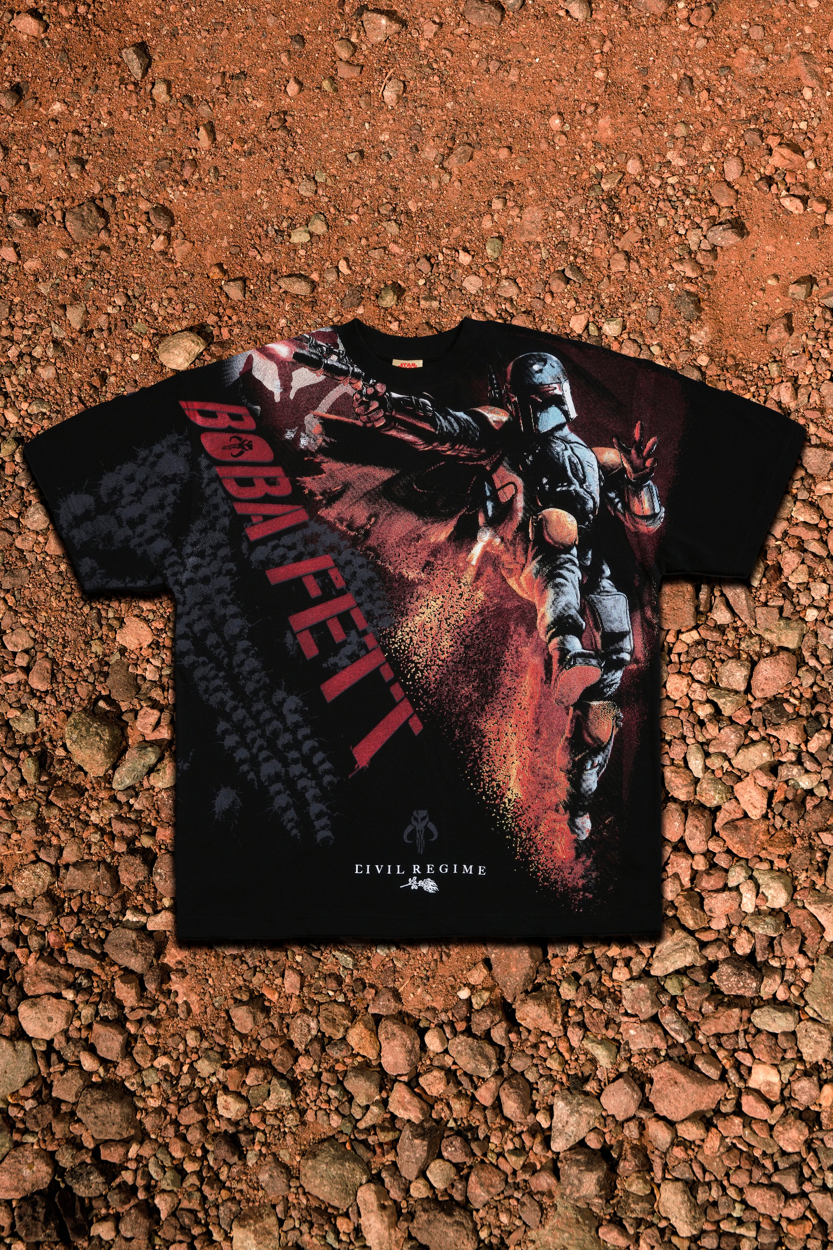 Boba Fett Fury American Classic Oversized Tee in Black
