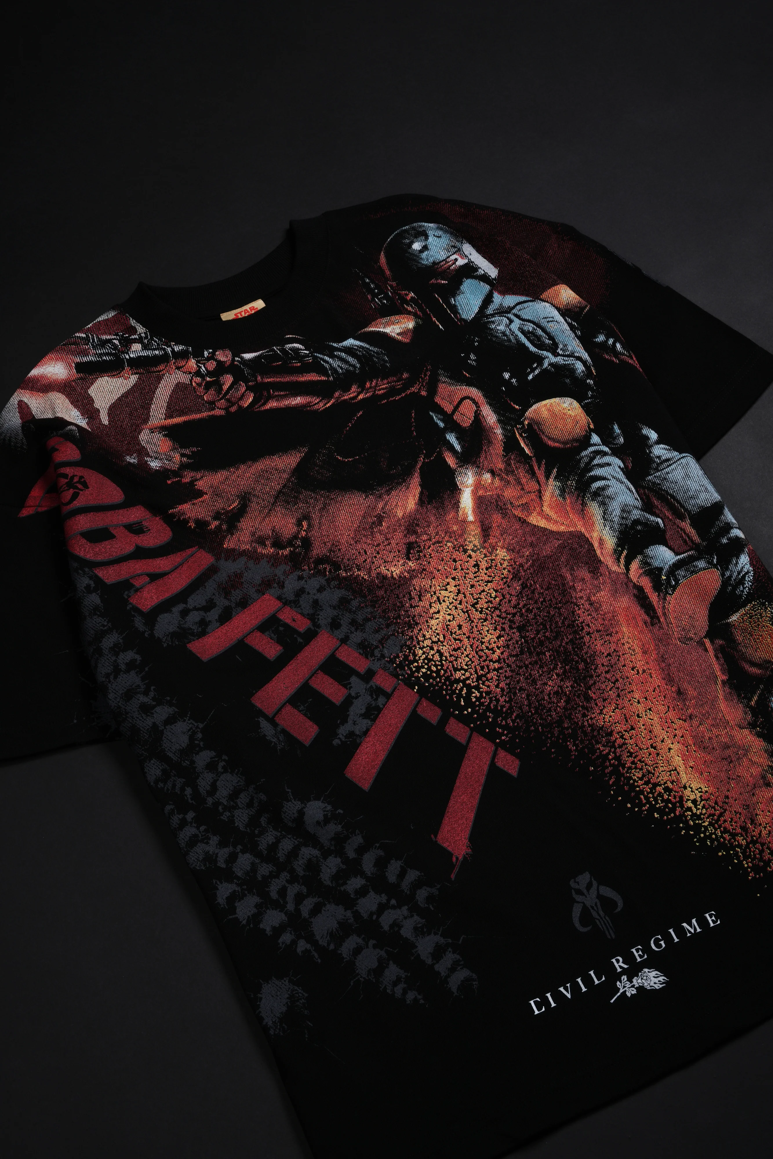 Boba Fett Fury American Classic Oversized Tee in Black - Image 4