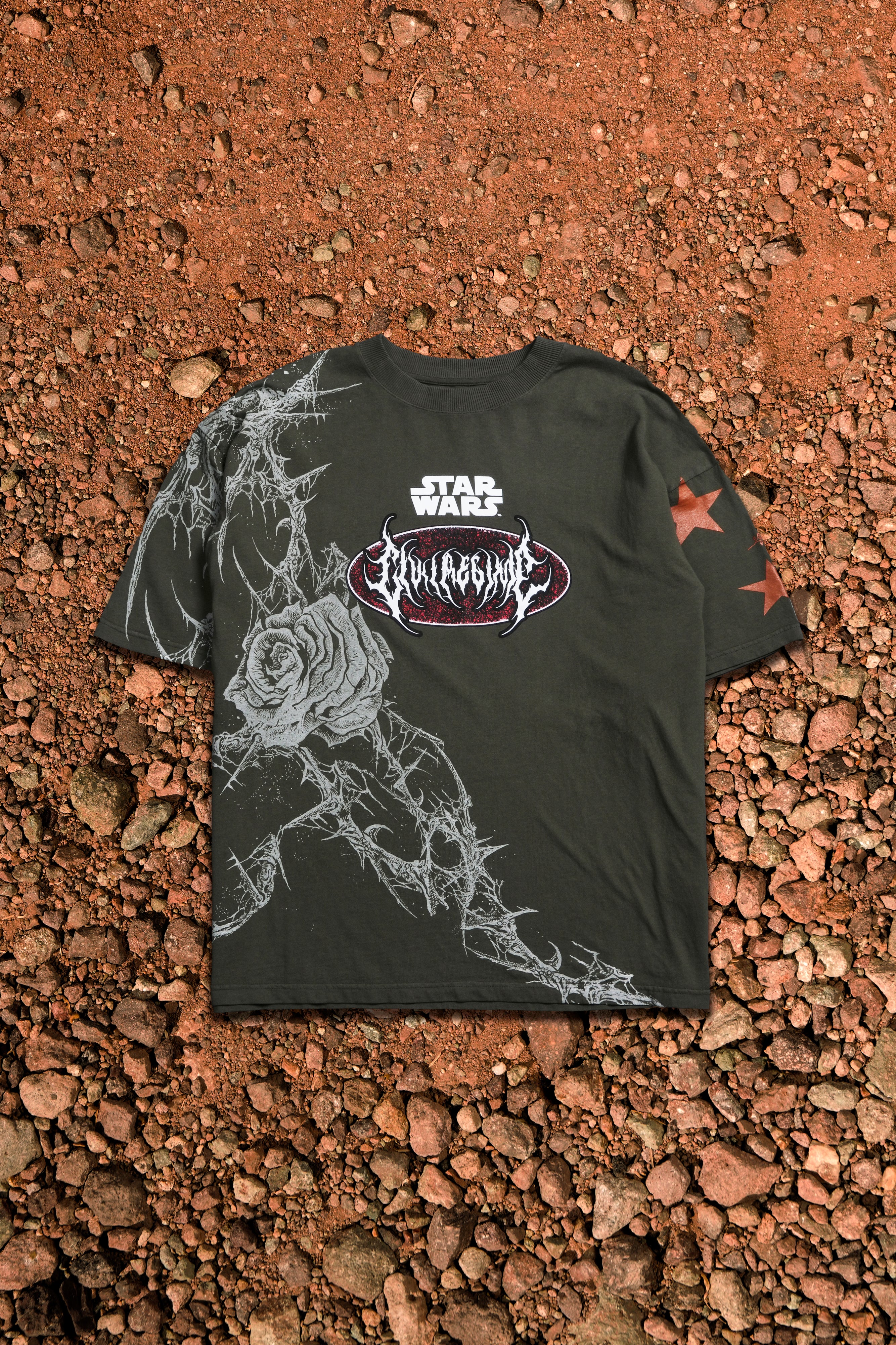 Boba's Grit 199X Oversized Tee in Army Green - Image 2