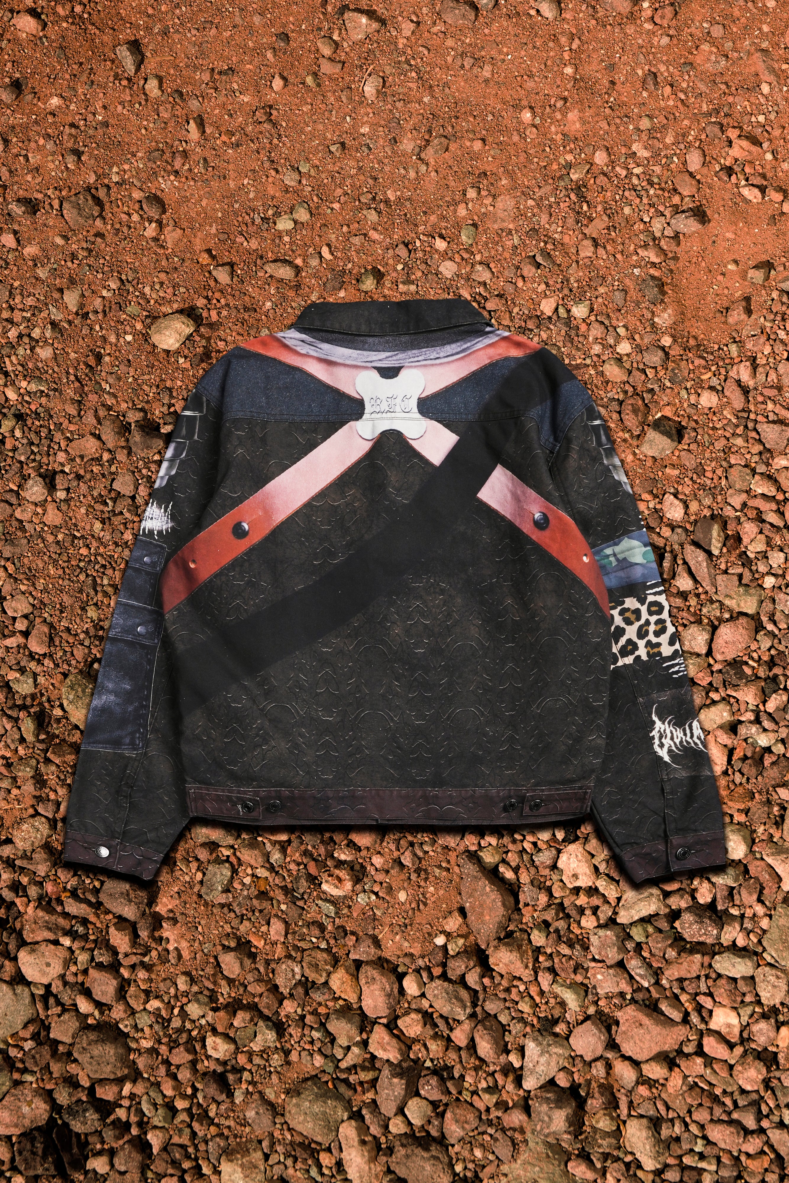 Cosmic Venom Raw Denim Jean Jacket in Brown - Image 2