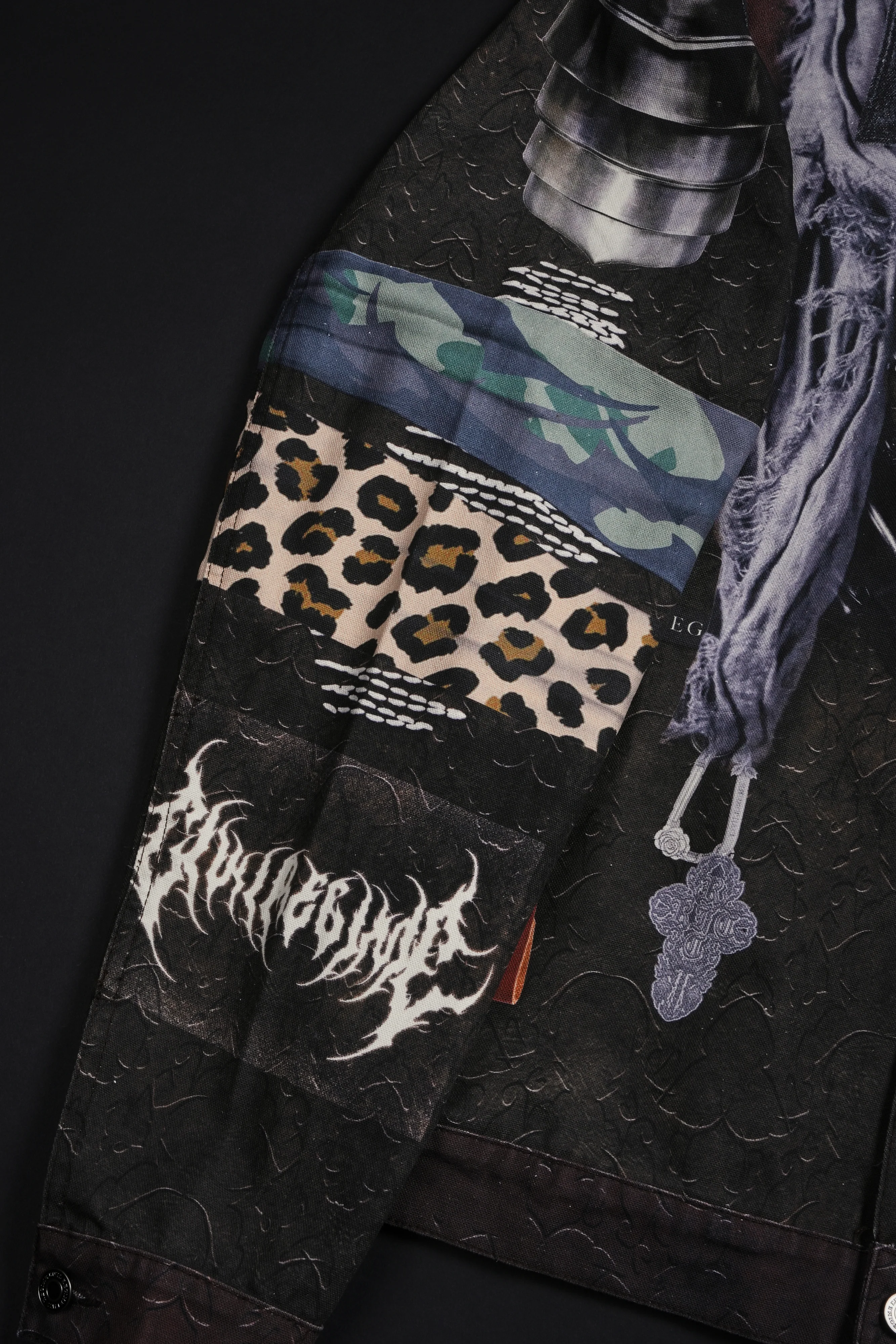 Cosmic Venom Raw Denim Jean Jacket in Brown - Image 5