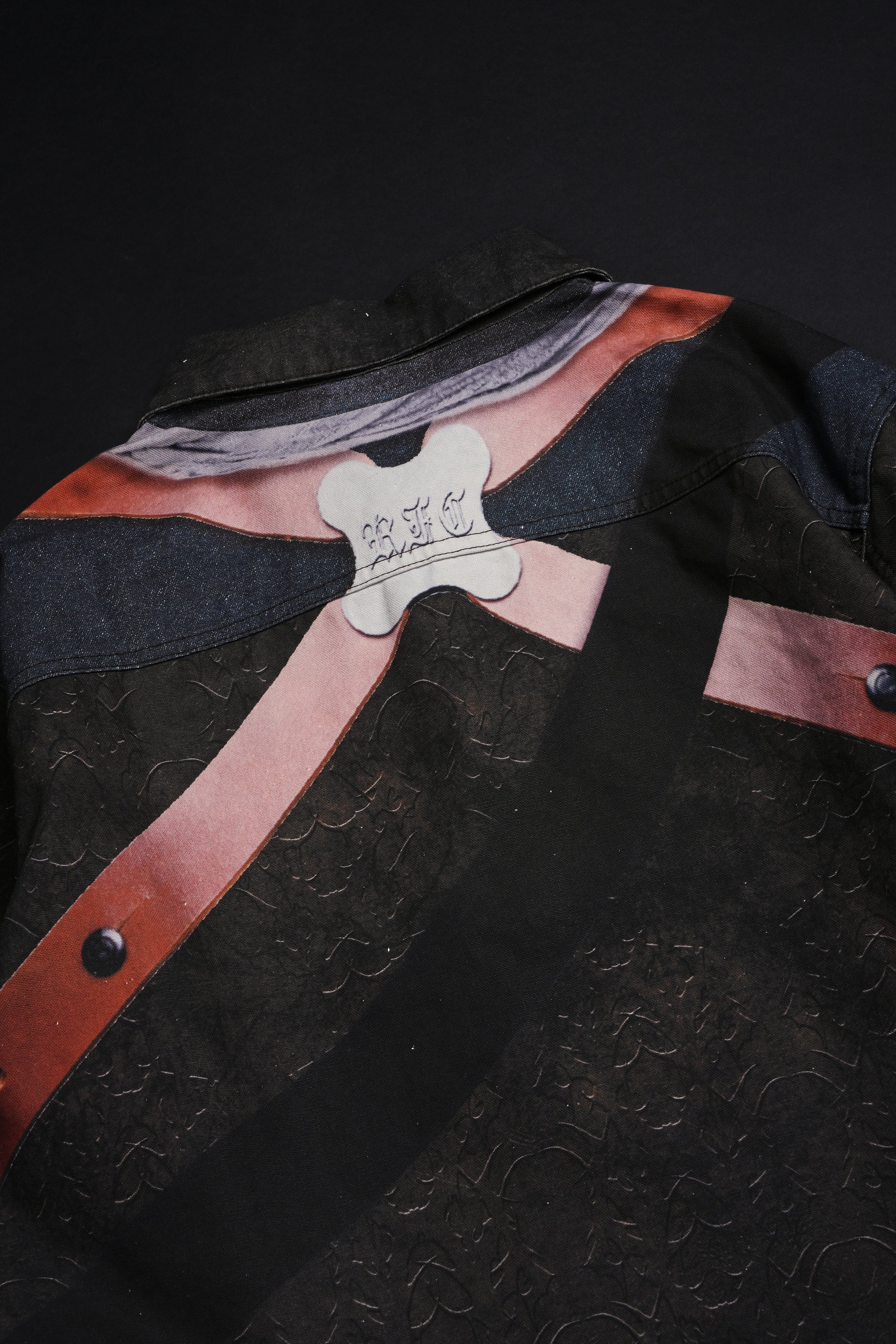 Cosmic Venom Raw Denim Jean Jacket in Brown - Image 9