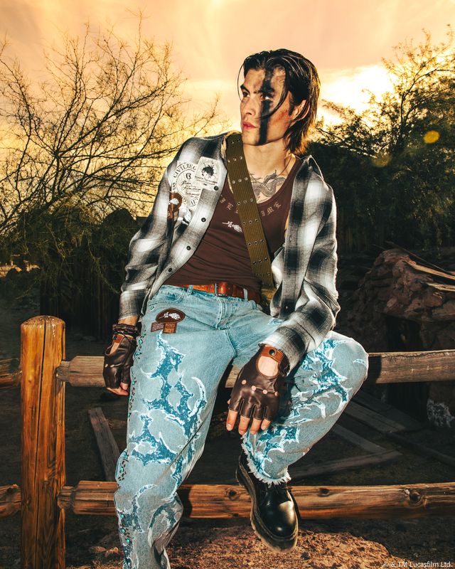 Desert Heat Raw Denim Jeans in Light Blue - Image 3