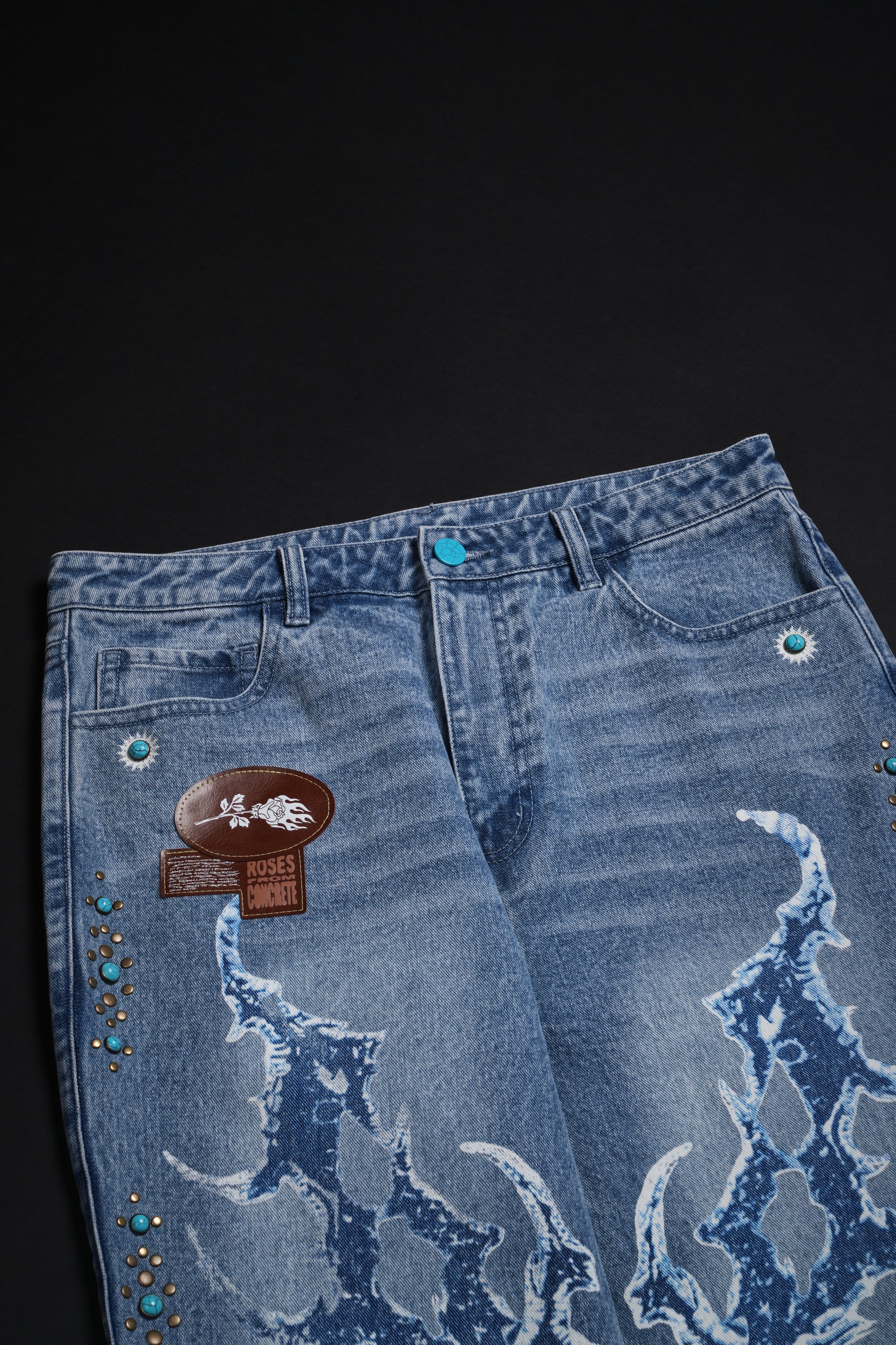 Desert Heat Raw Denim Jeans in Light Blue - Image 4