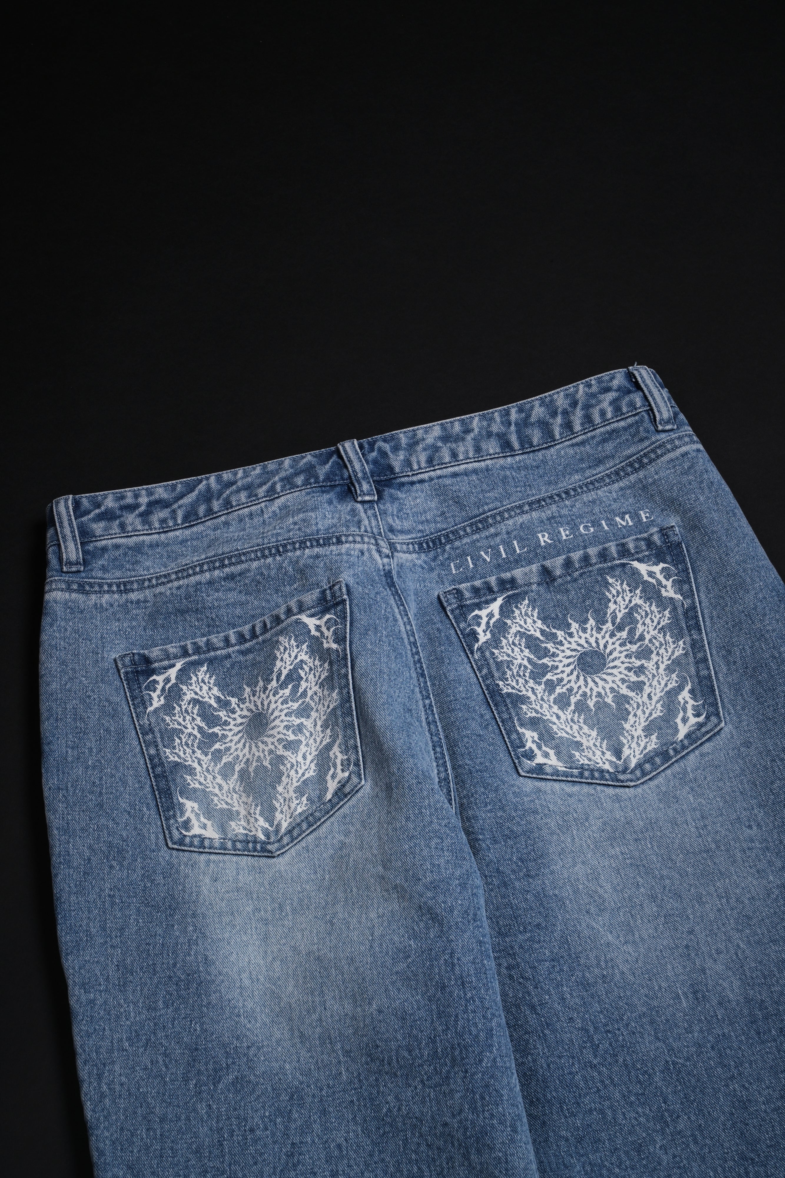 Desert Heat Raw Denim Jeans in Light Blue - Image 8