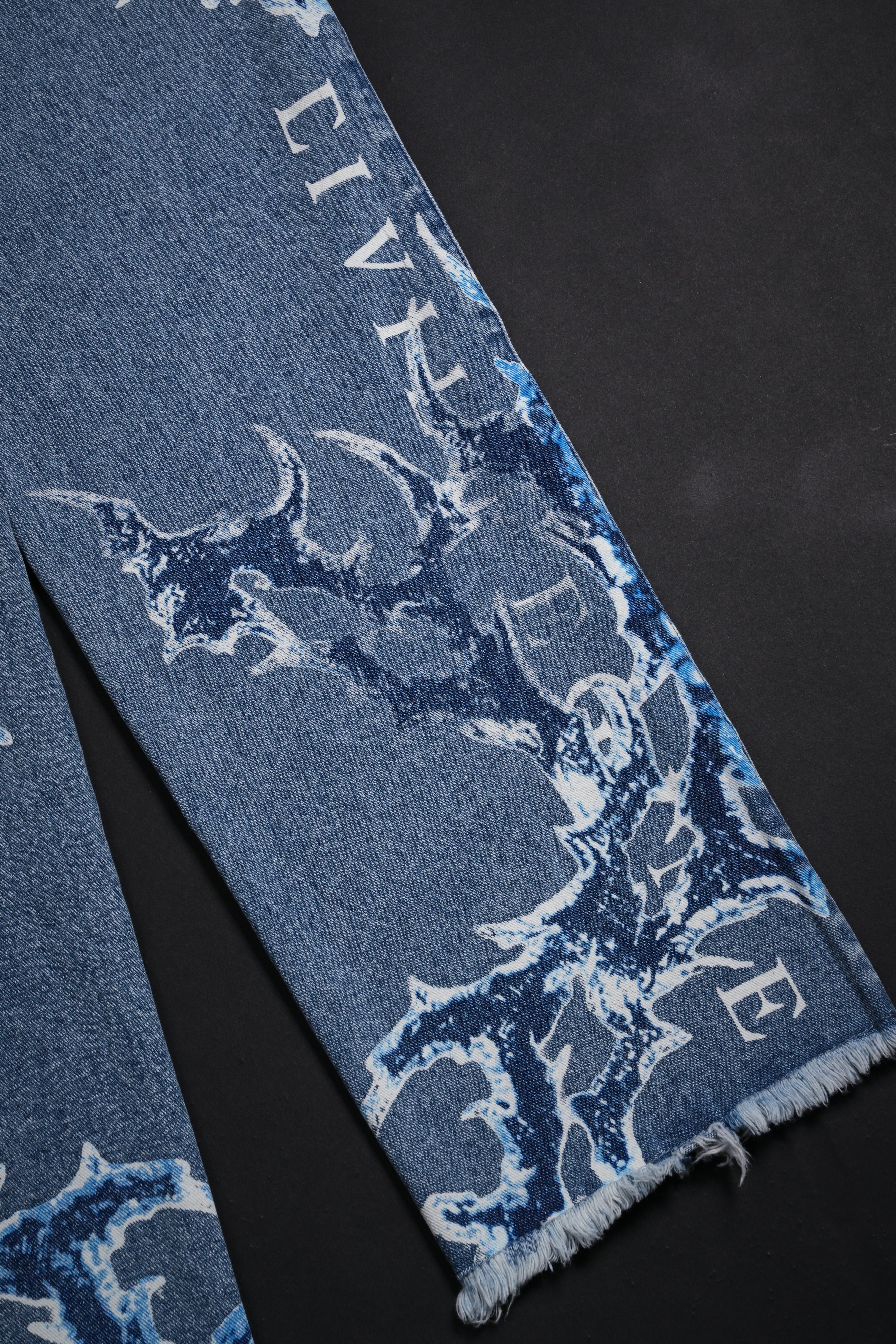 Desert Heat Raw Denim Jeans in Light Blue - Image 9