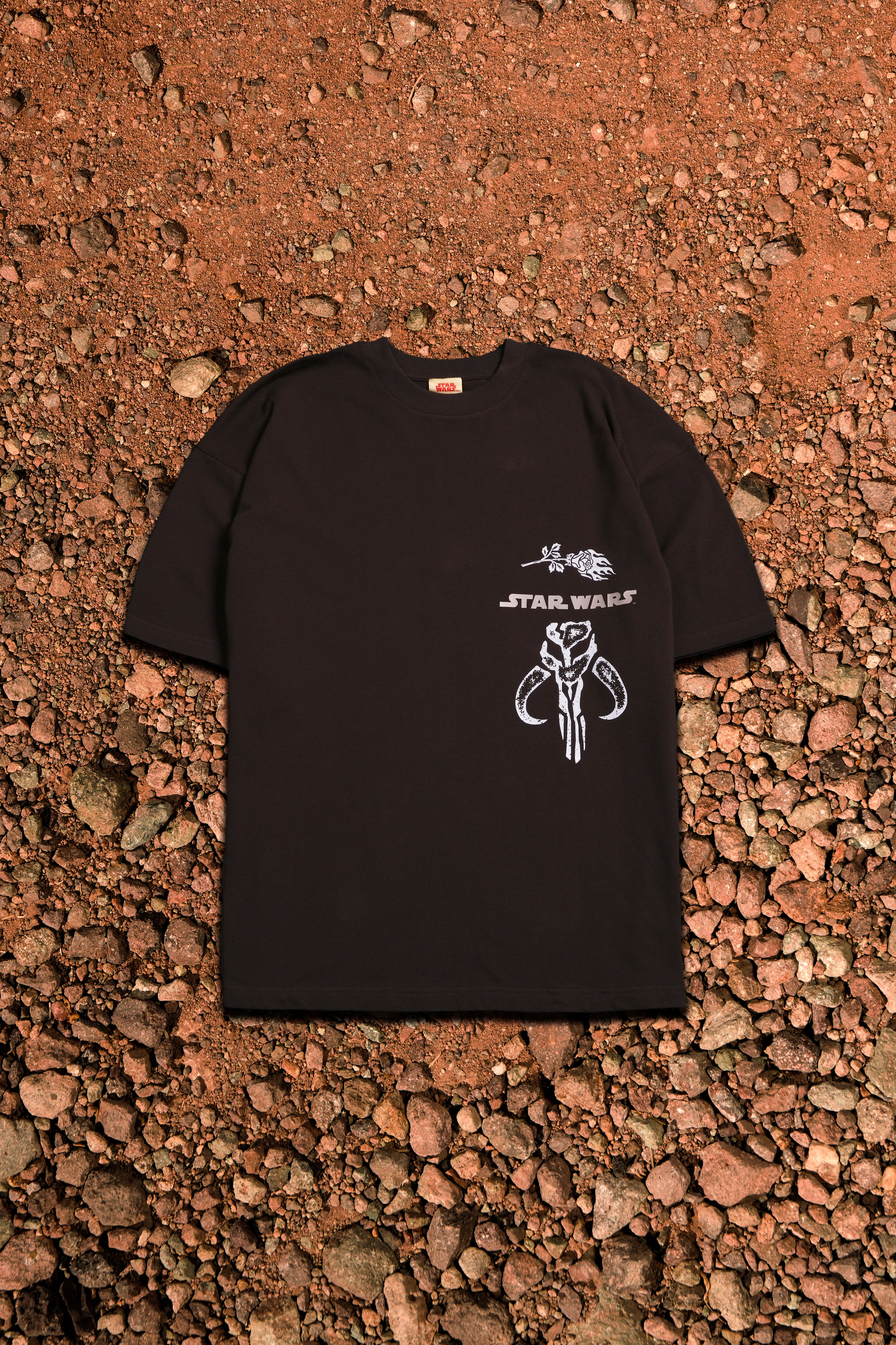 Din Djarin American Classic Oversized Tee in Fudge - Image 2