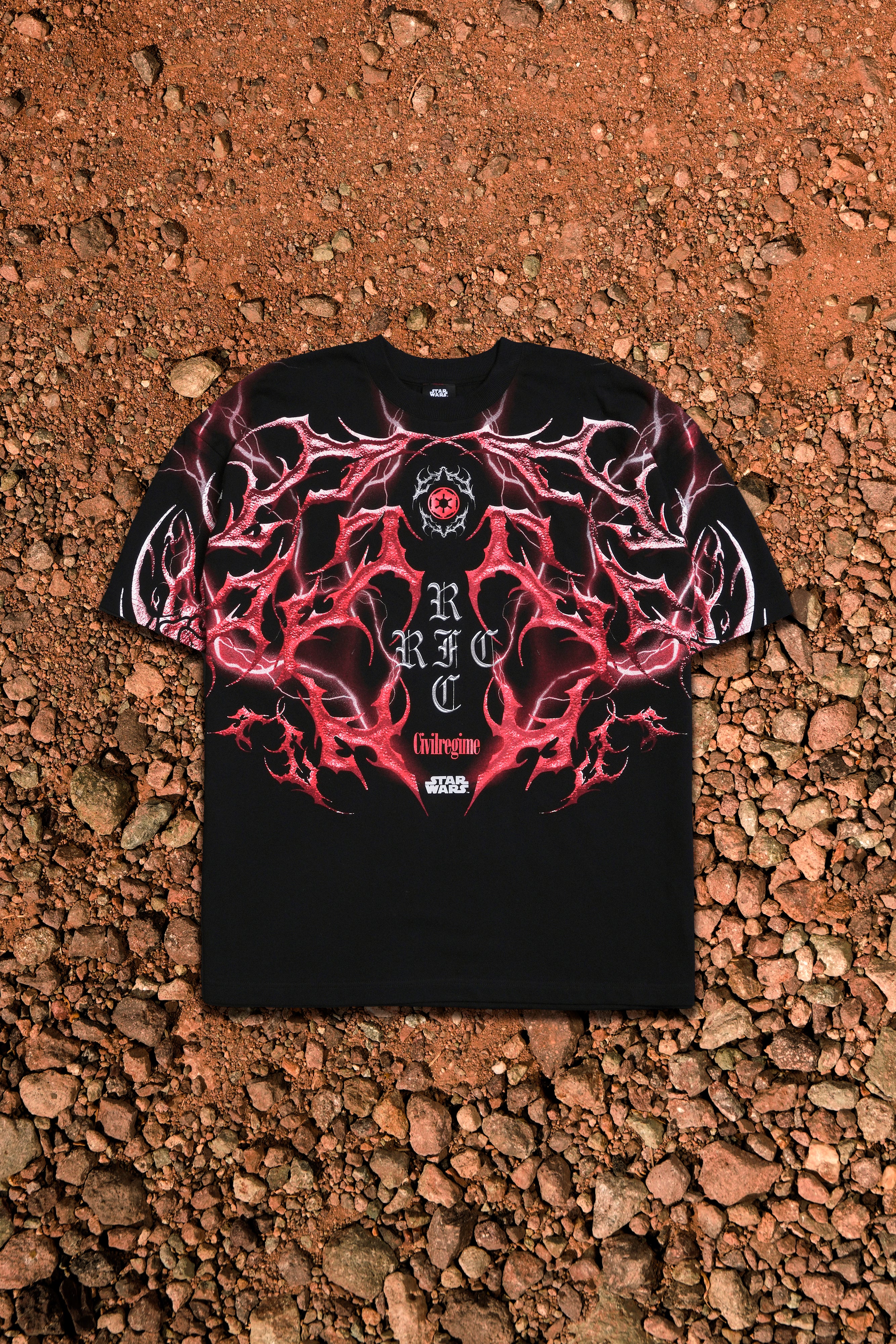 Fallen Star American Classic Oversized Tee in Black - Image 2