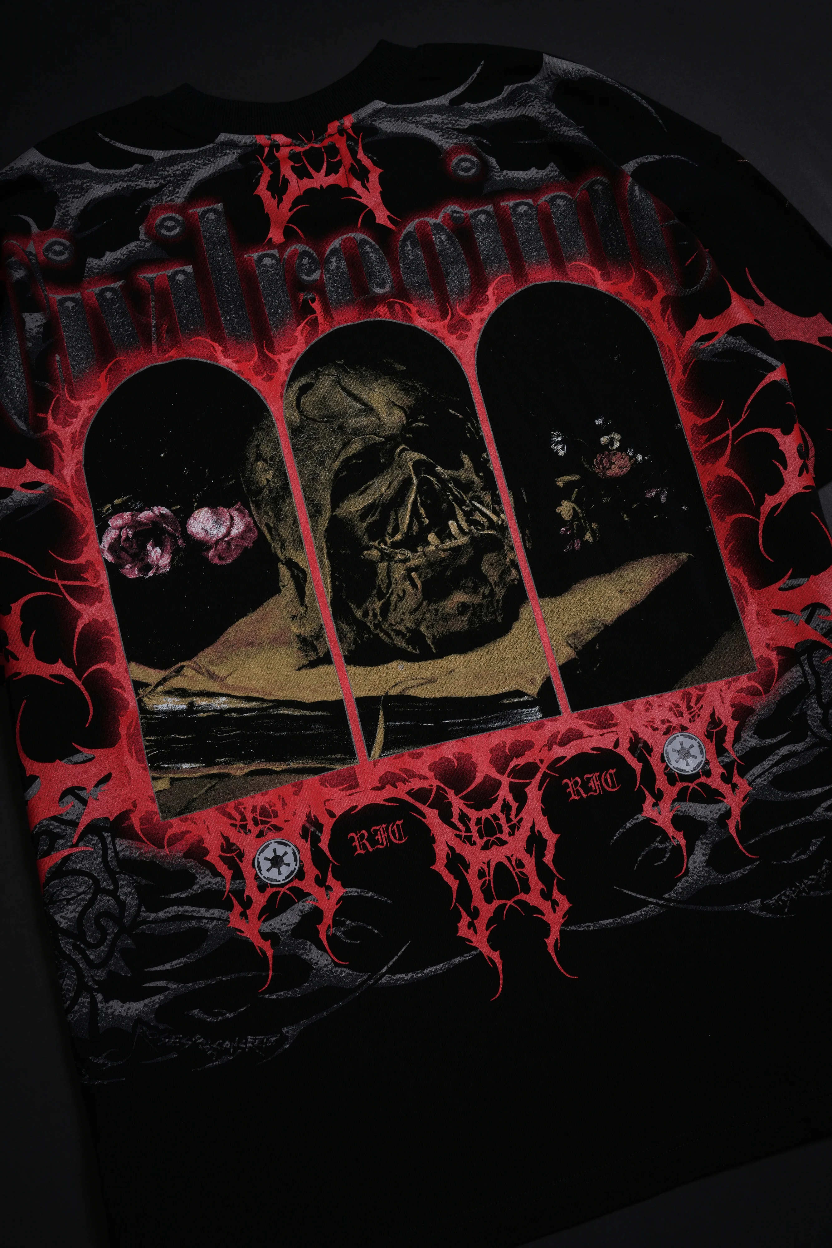 Fallen Star American Classic Oversized Tee in Black - Image 4