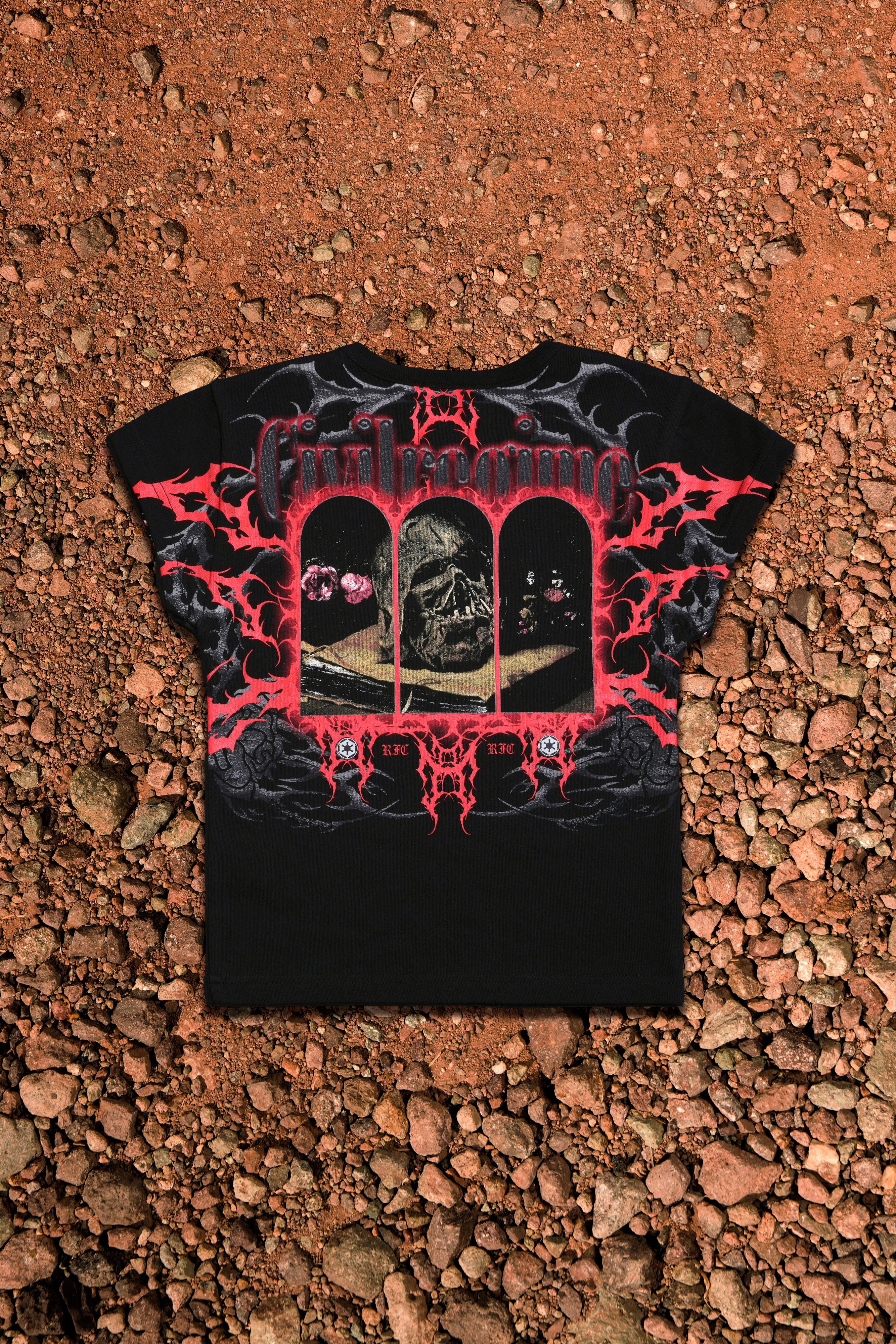 Fallen Star Baby Tee in Black