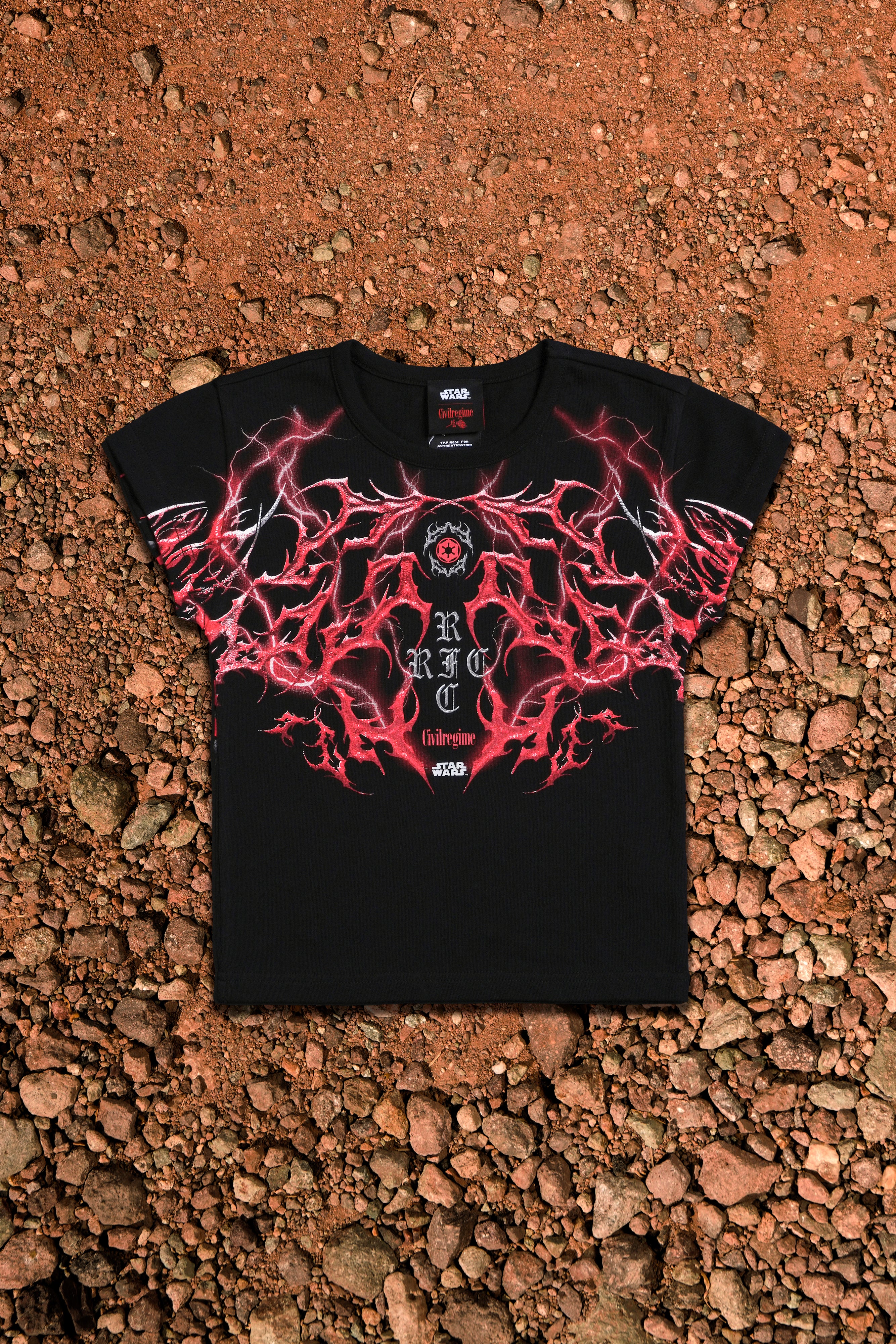 Fallen Star Baby Tee in Black - Image 2