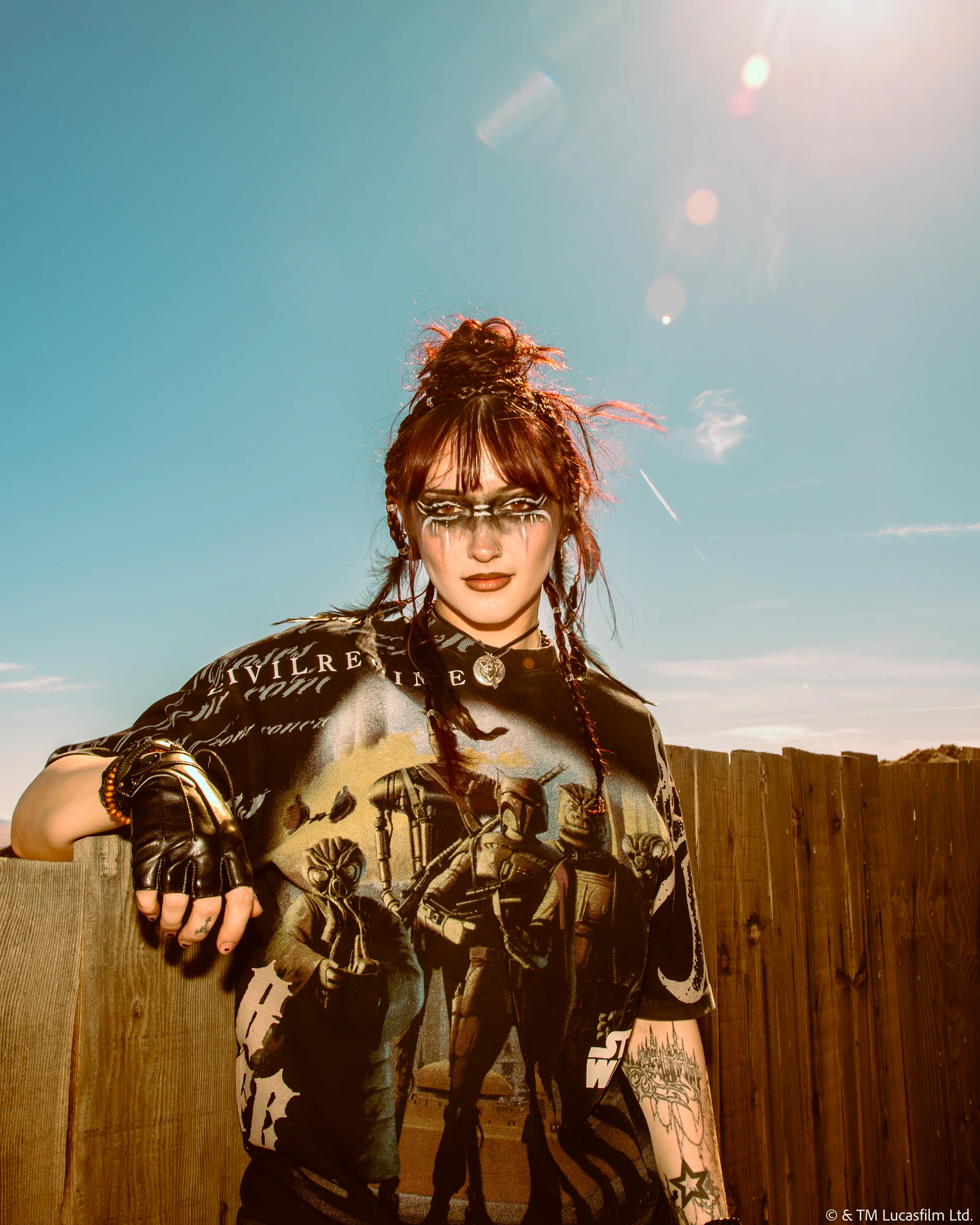 Galactic Hunter American Classic Oversized Tee in Vintage Black - Image 3