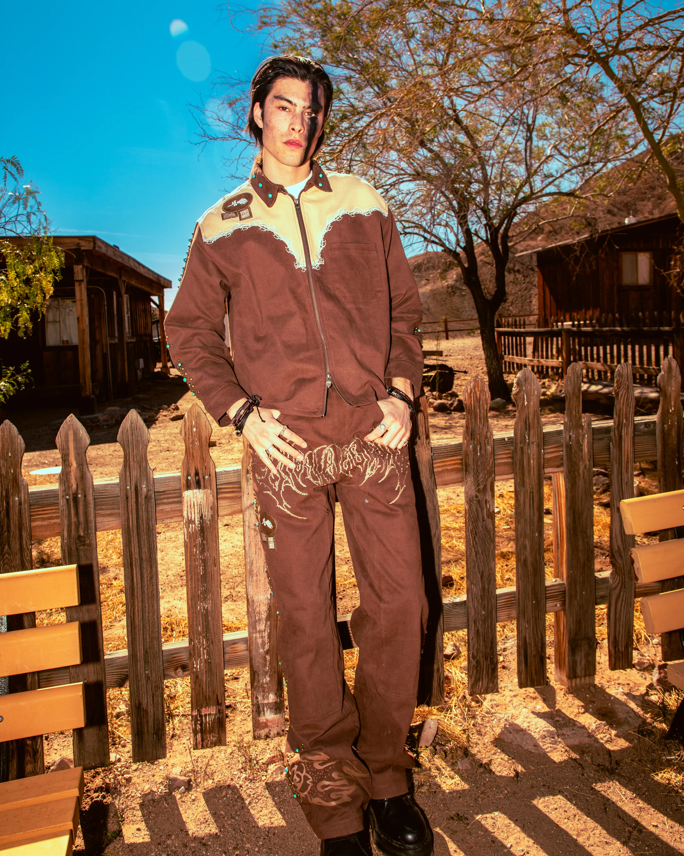 High Bounty Vince L/S Shirt in Sand/Fudge - Image 5
