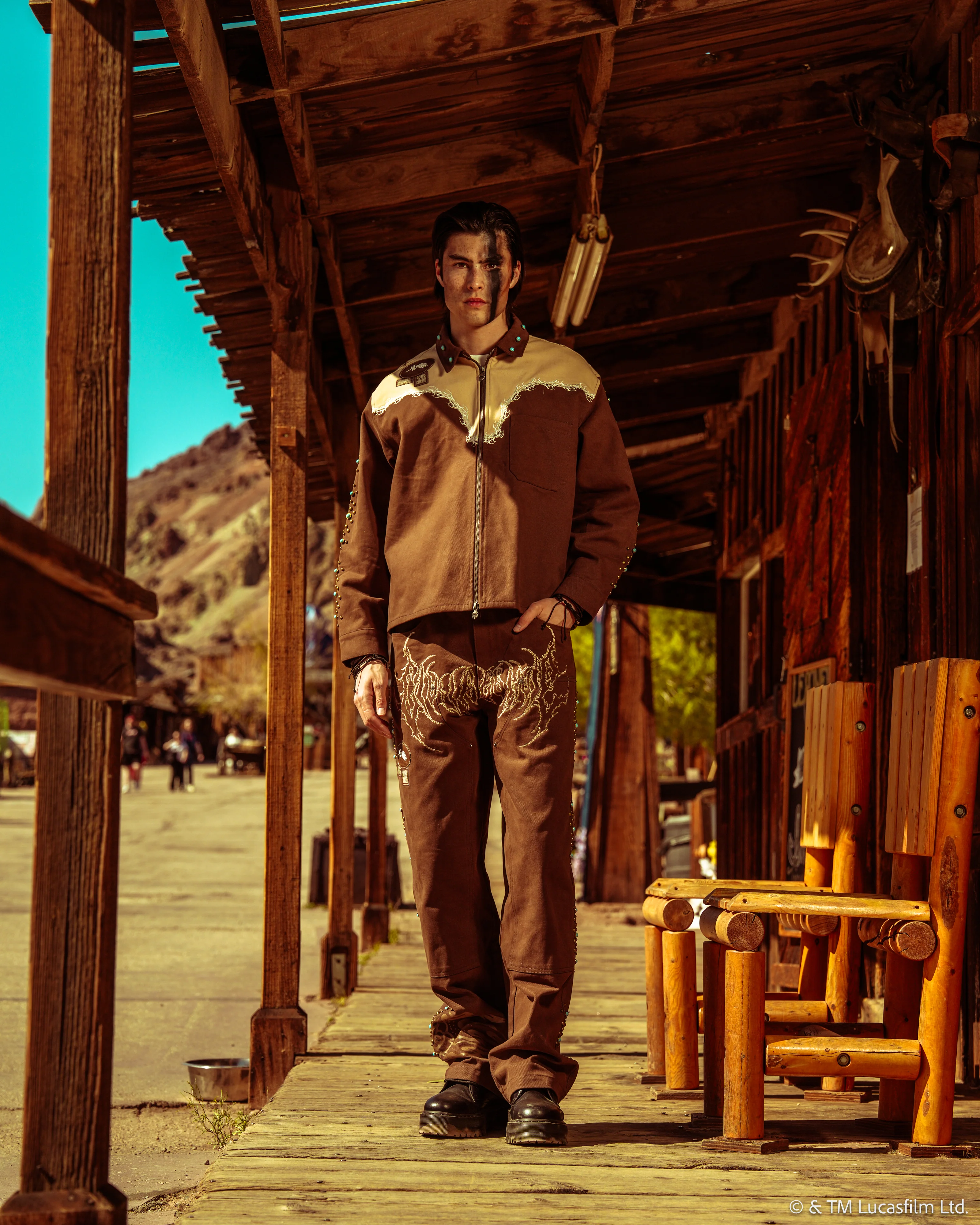 High Bounty Vince L/S Shirt in Sand/Fudge - Image 7
