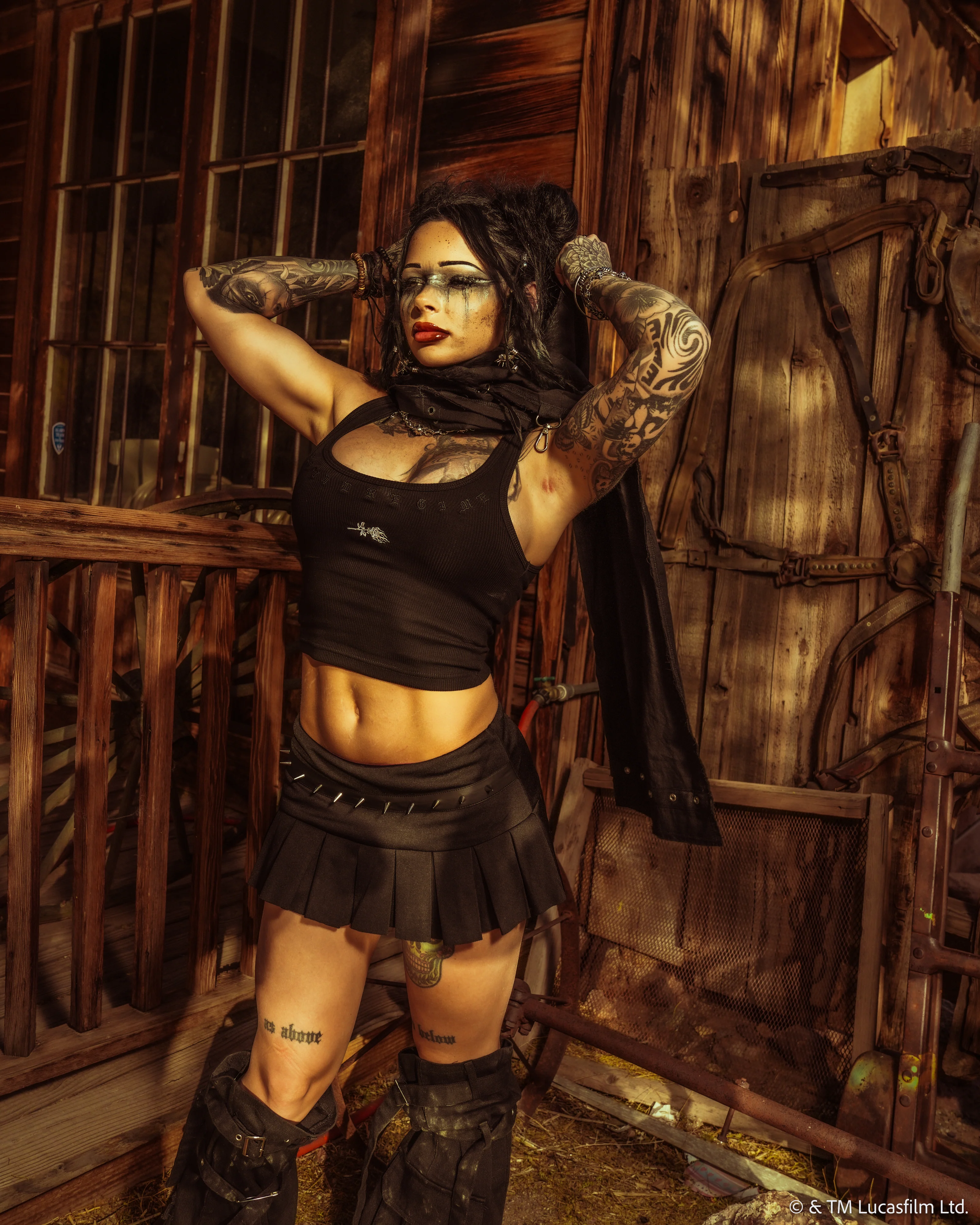 Hunted Baby Cropped Tank in Black - Image 5