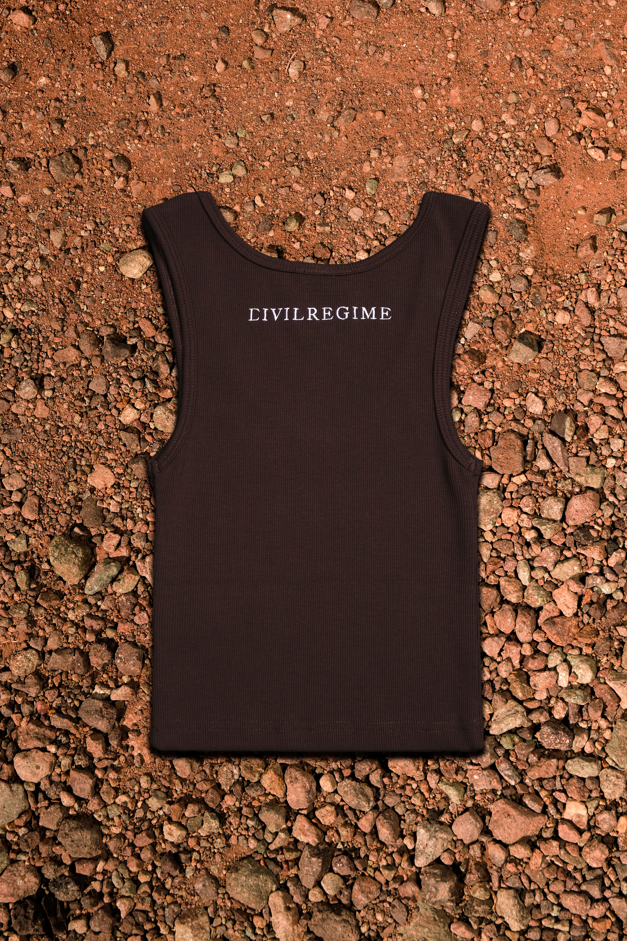 Hunted Baby Cropped Tank in Fudge - Image 2