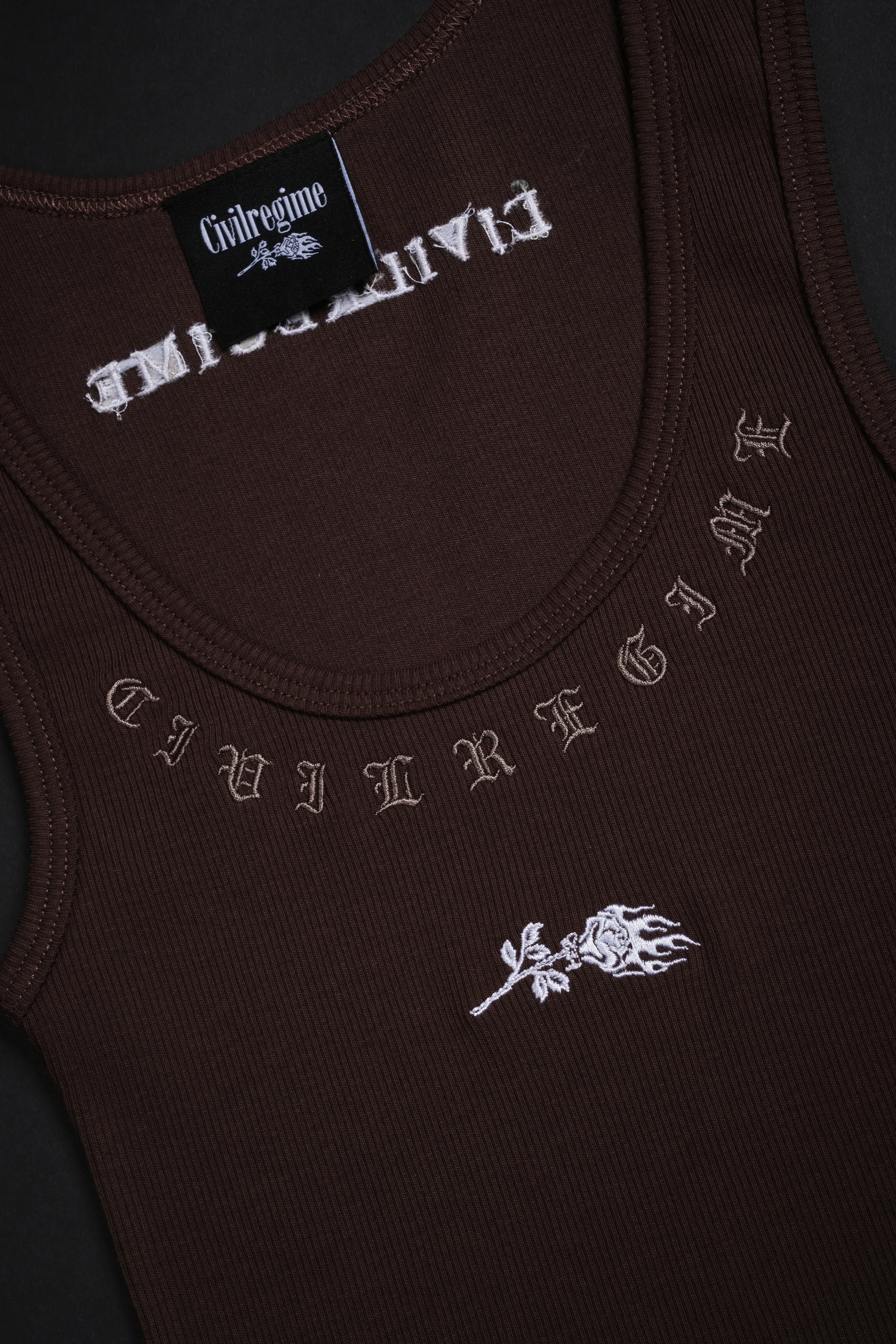 Hunted Baby Cropped Tank in Fudge - Image 3