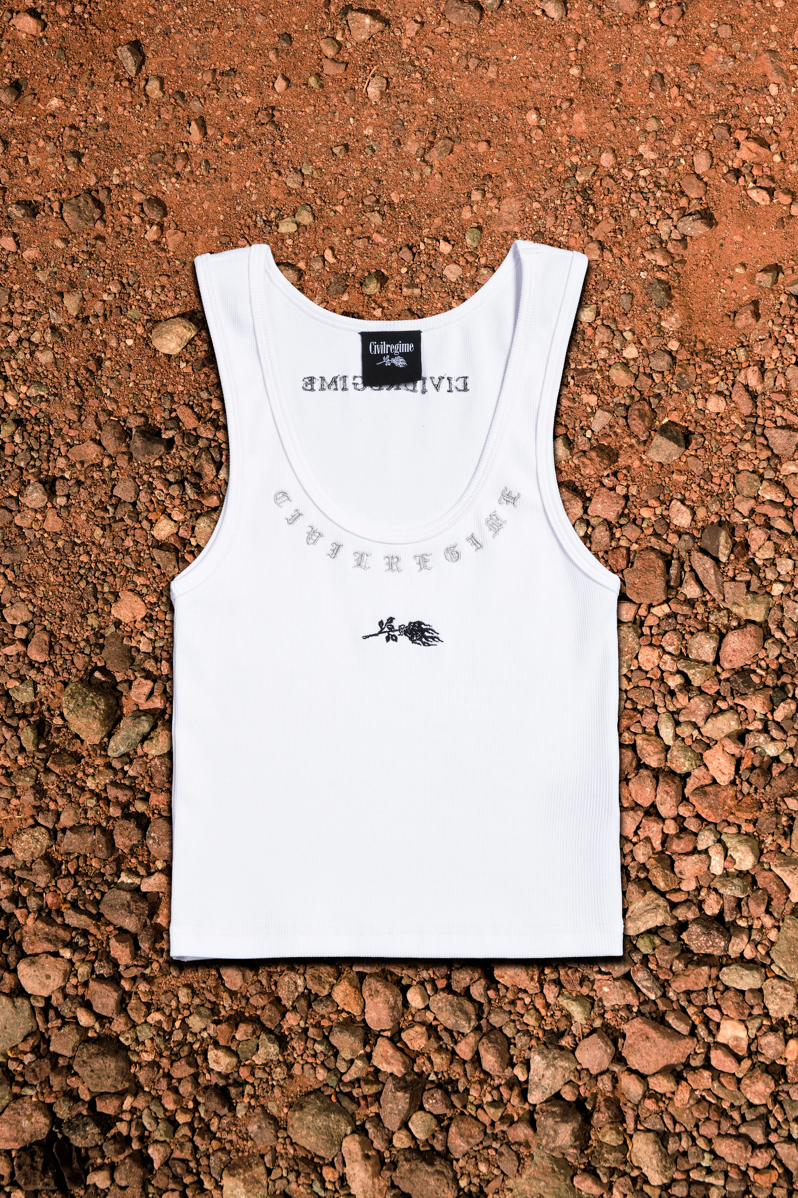 Hunted Baby Cropped Tank in White