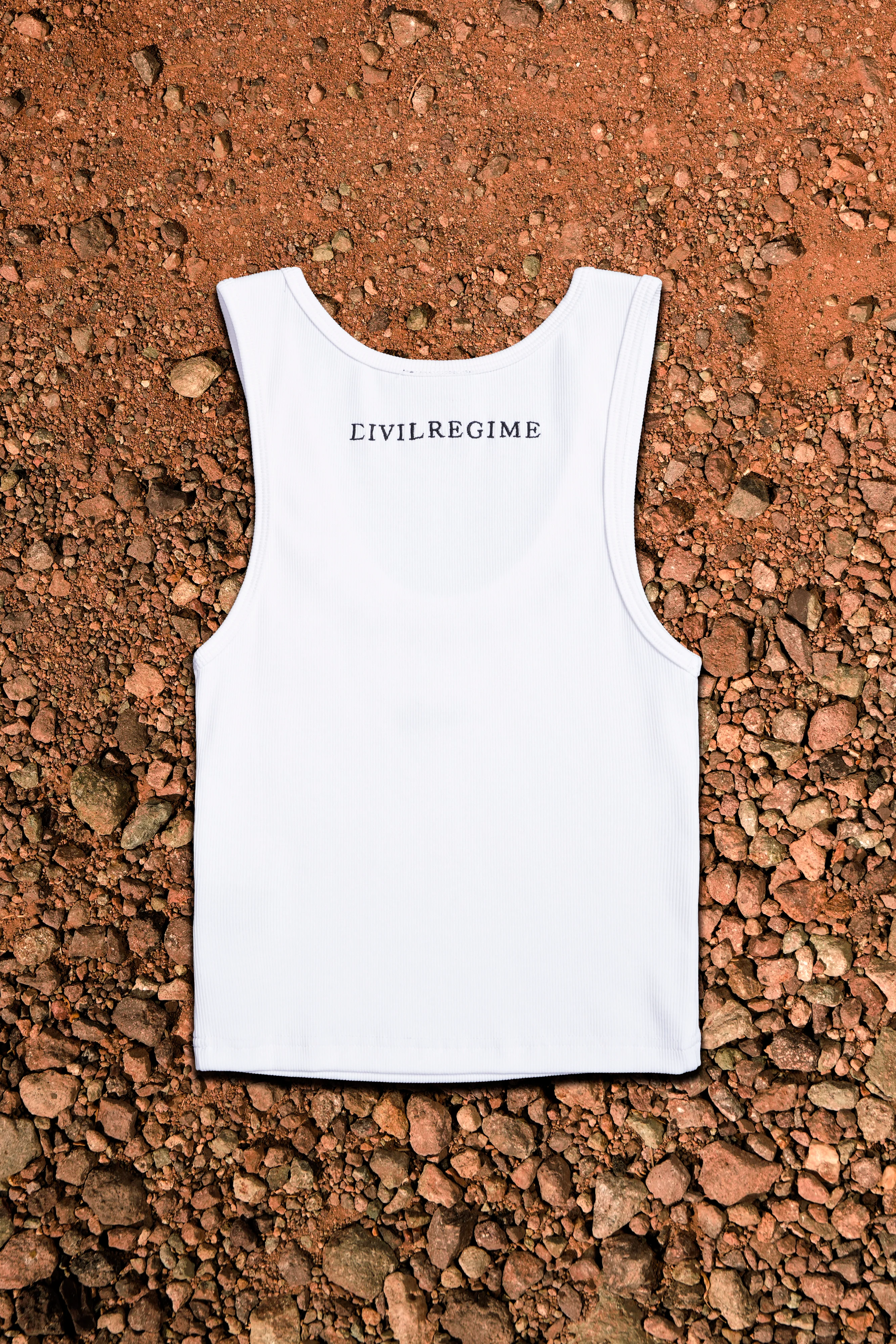 Hunted Baby Cropped Tank in White - Image 2
