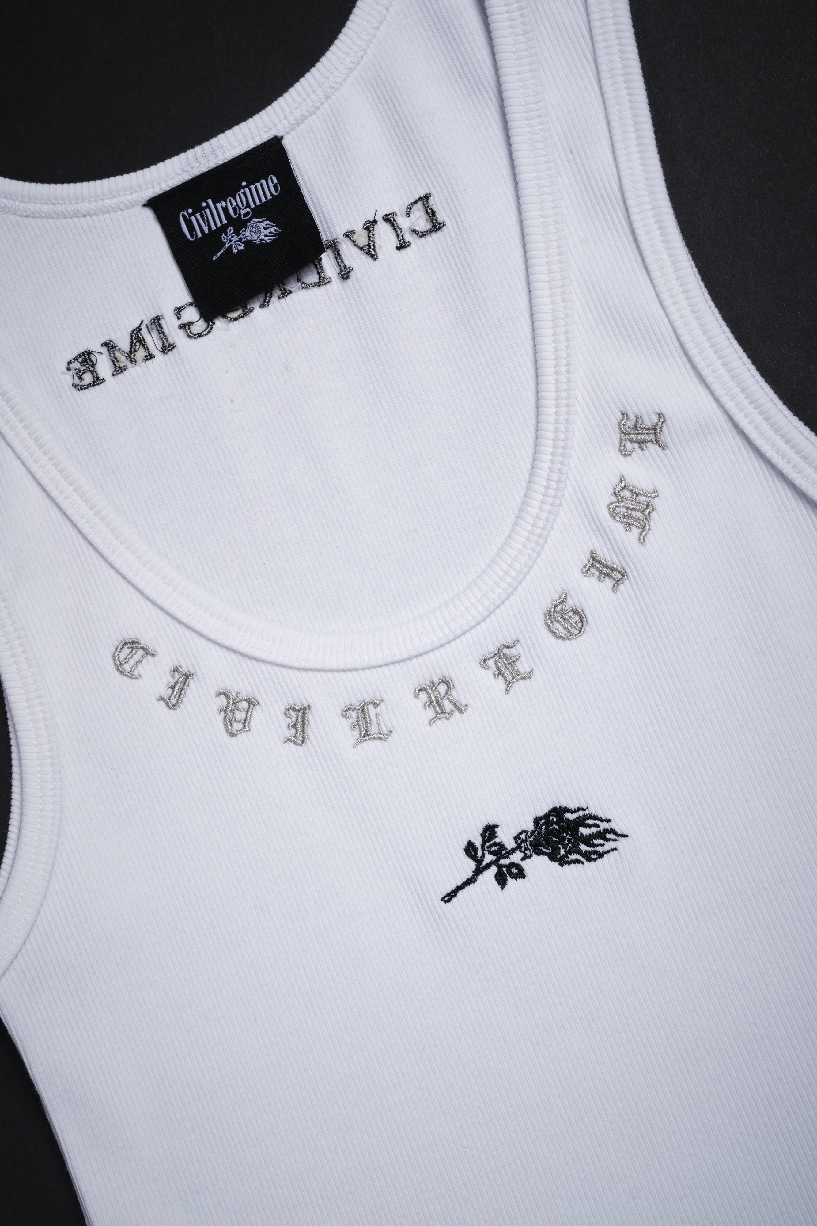 Hunted Baby Cropped Tank in White - Image 4