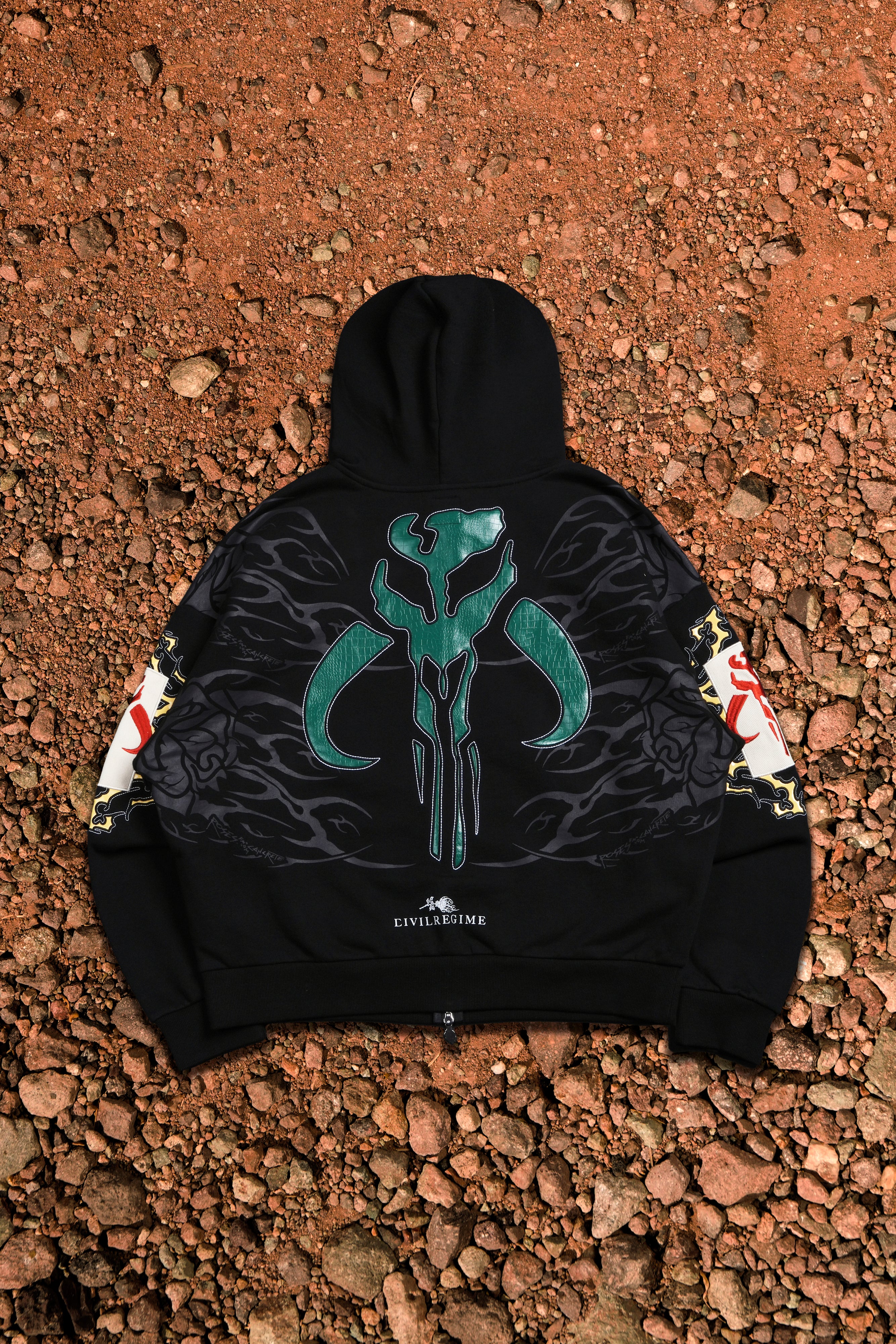 Kamino's Alpha Full Zip Up Hoodie in Black - Image 4