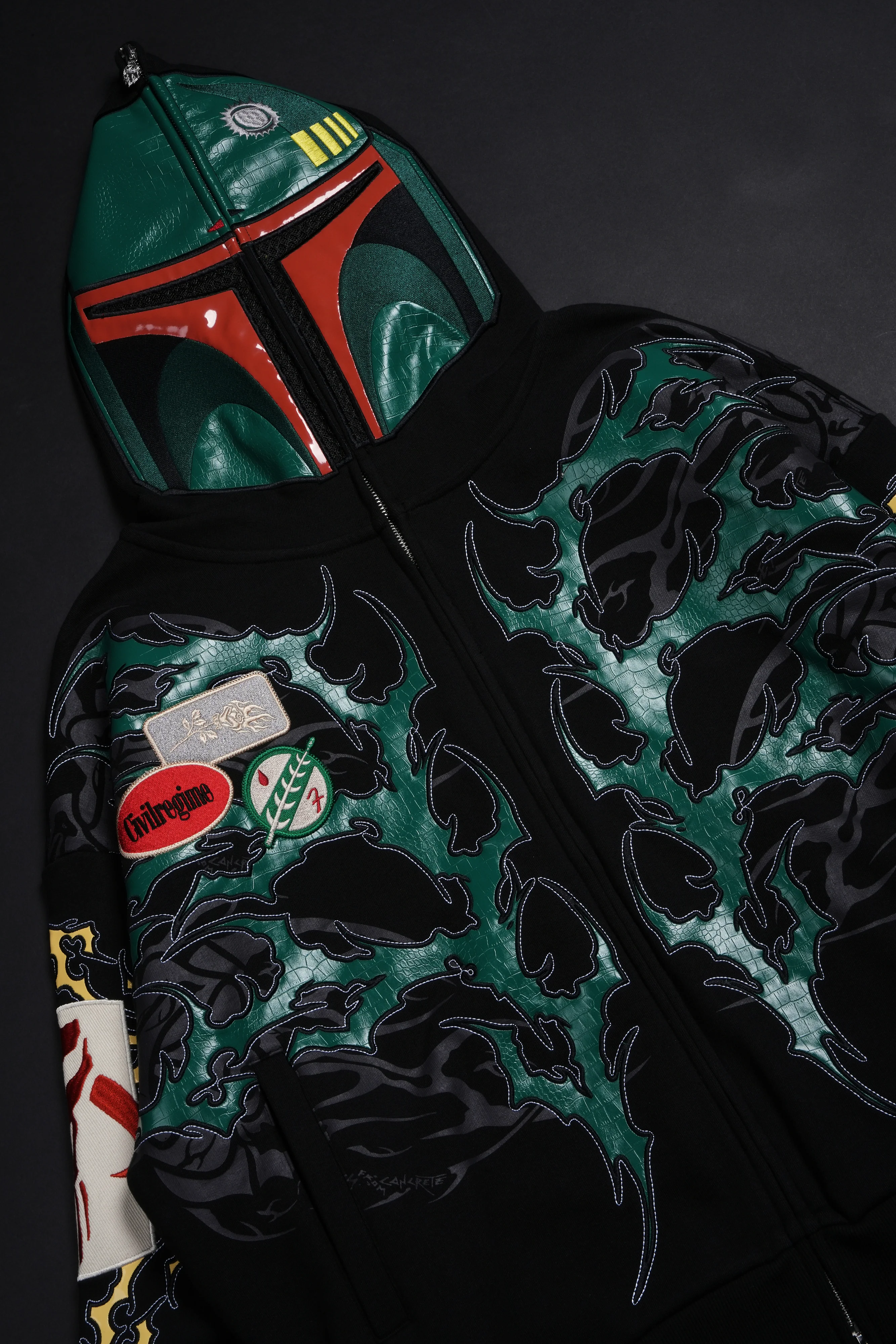 Kamino's Alpha Full Zip Up Hoodie in Black - Image 6