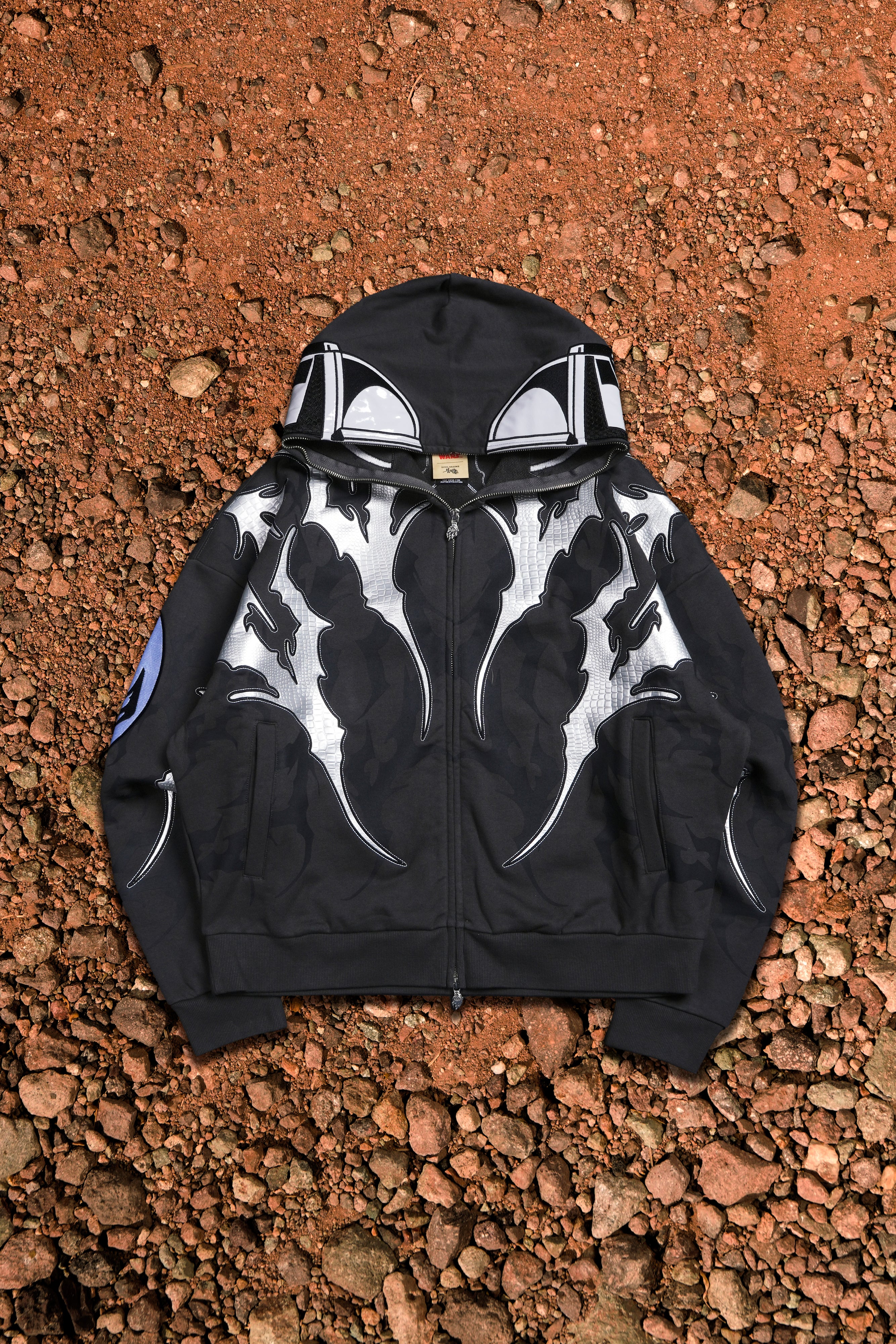 Mando Full Zip Up Hoodie in Vintage Ashes - Image 2