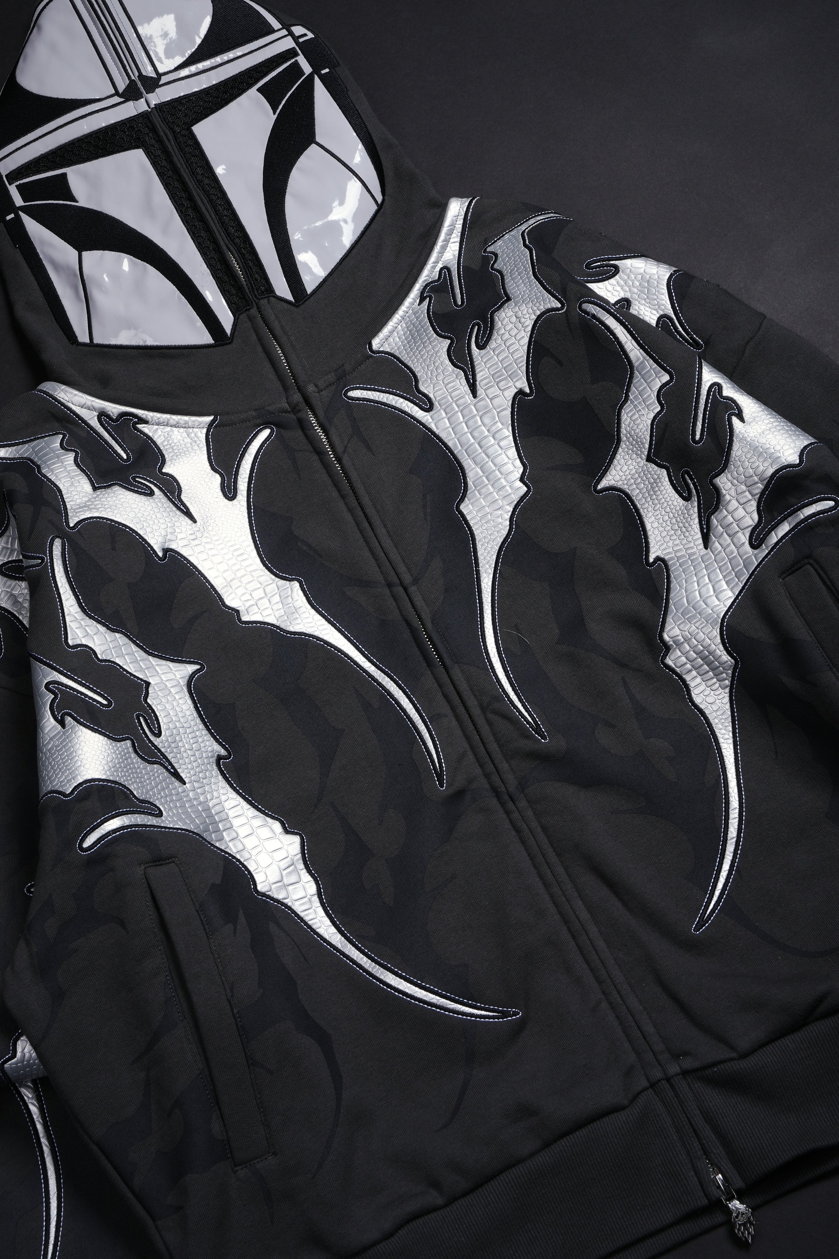 Mando Full Zip Up Hoodie in Vintage Ashes - Image 6