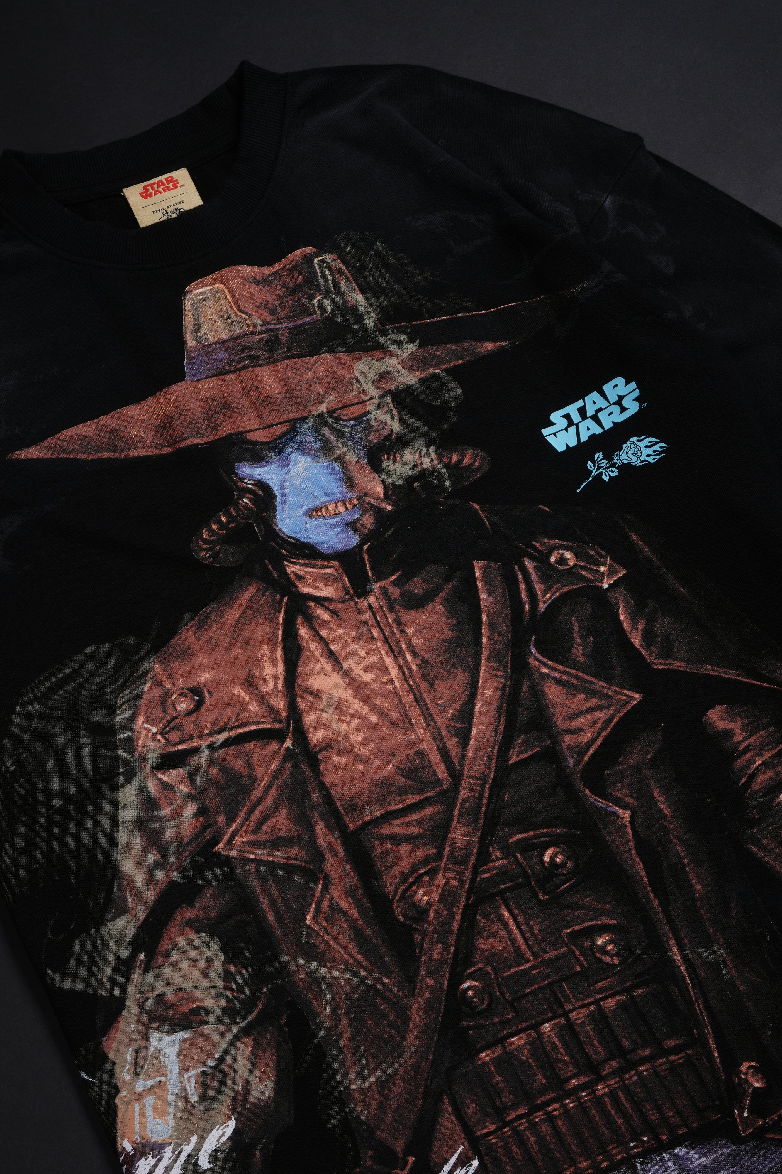 Outlaw American Classic Oversized Tee in Black Potassium - Image 3