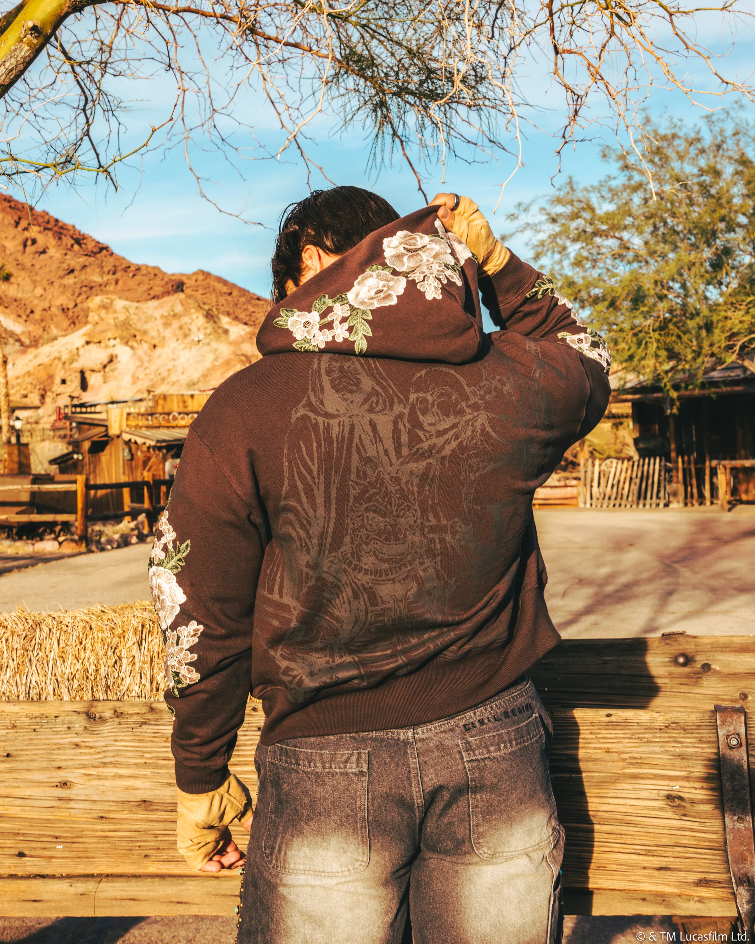 Private Enforcement Rose Forever Hoodie in Fudge - Image 7