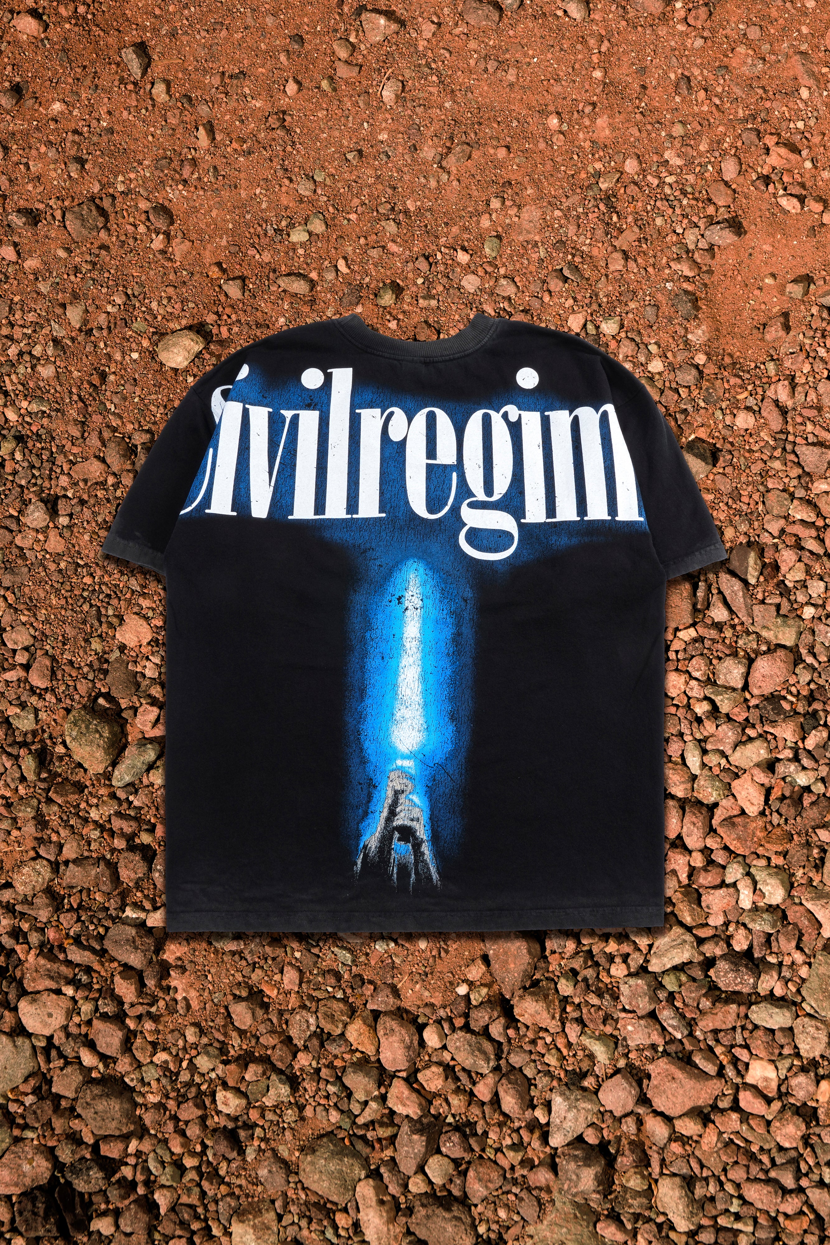 Star Wars Concrete Blue Crystal 199X Oversized Tee in Vintage Black