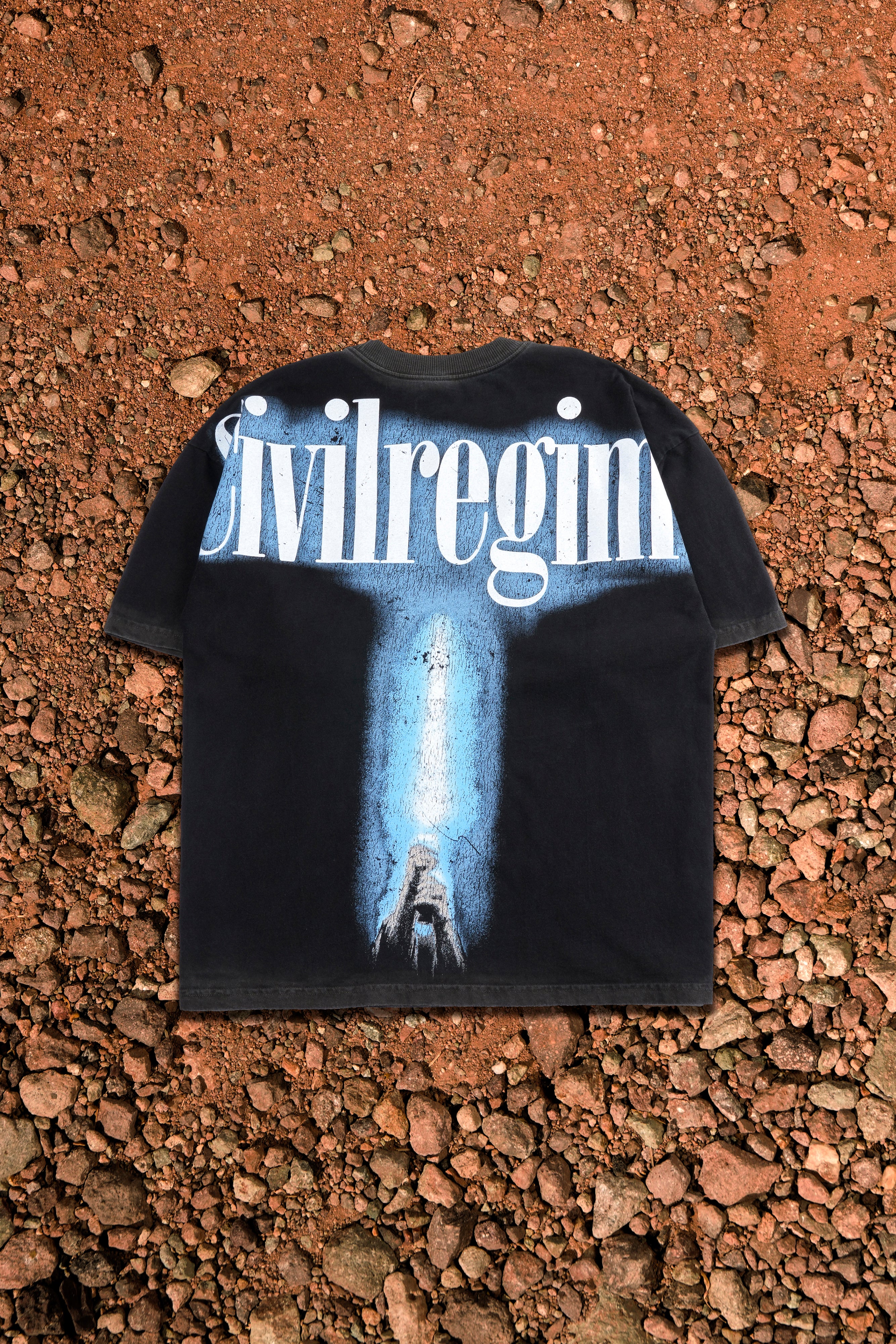 Star Wars Concrete Cyan Crystal 199X Oversized Tee in Vintage Black