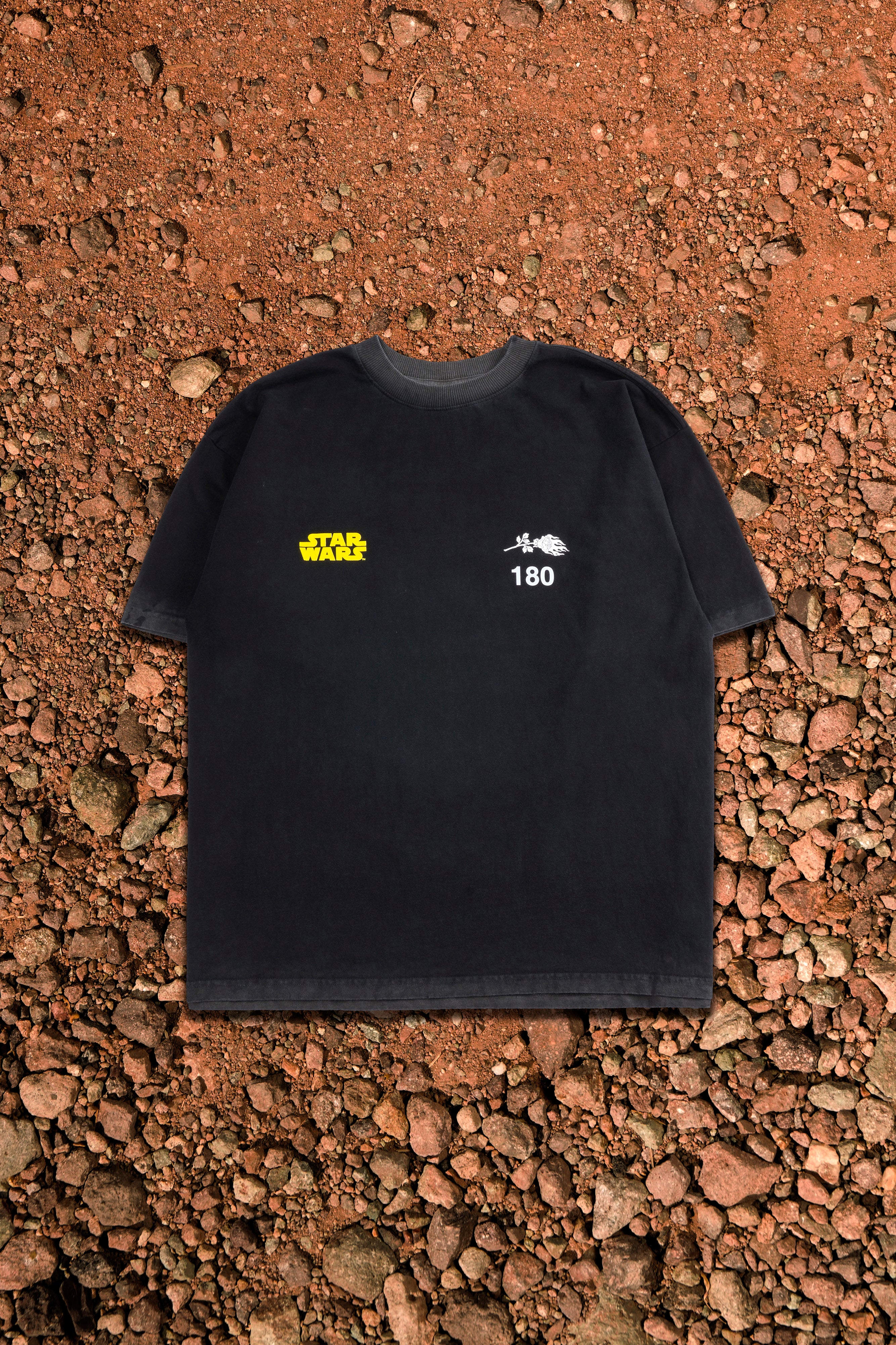 Star Wars Concrete Green Crystal 199X Oversized Tee in Vintage Black - Image 2