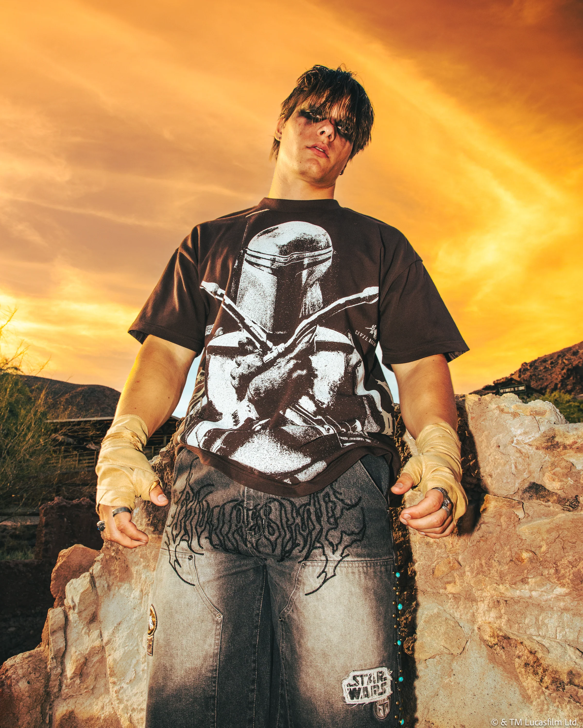 The Way American Classic Oversized Tee in Fudge - Image 3
