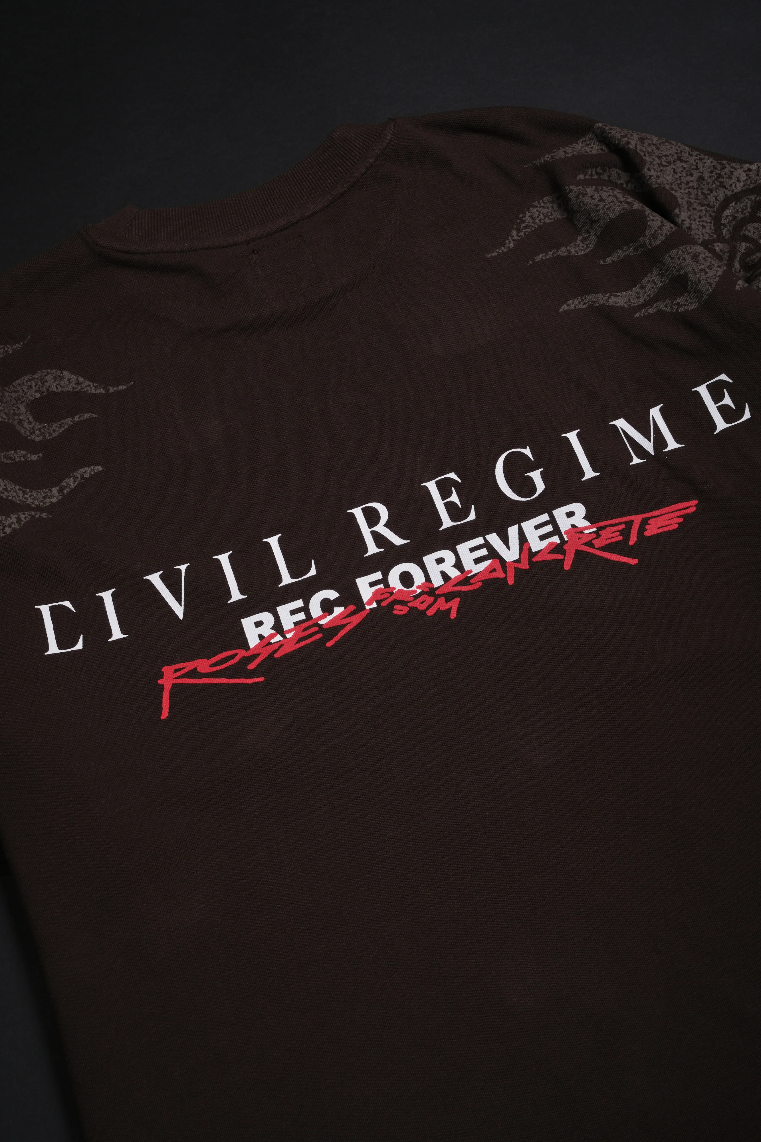 Through The Fire American Classic Oversized Tee in Fudge - Image 4
