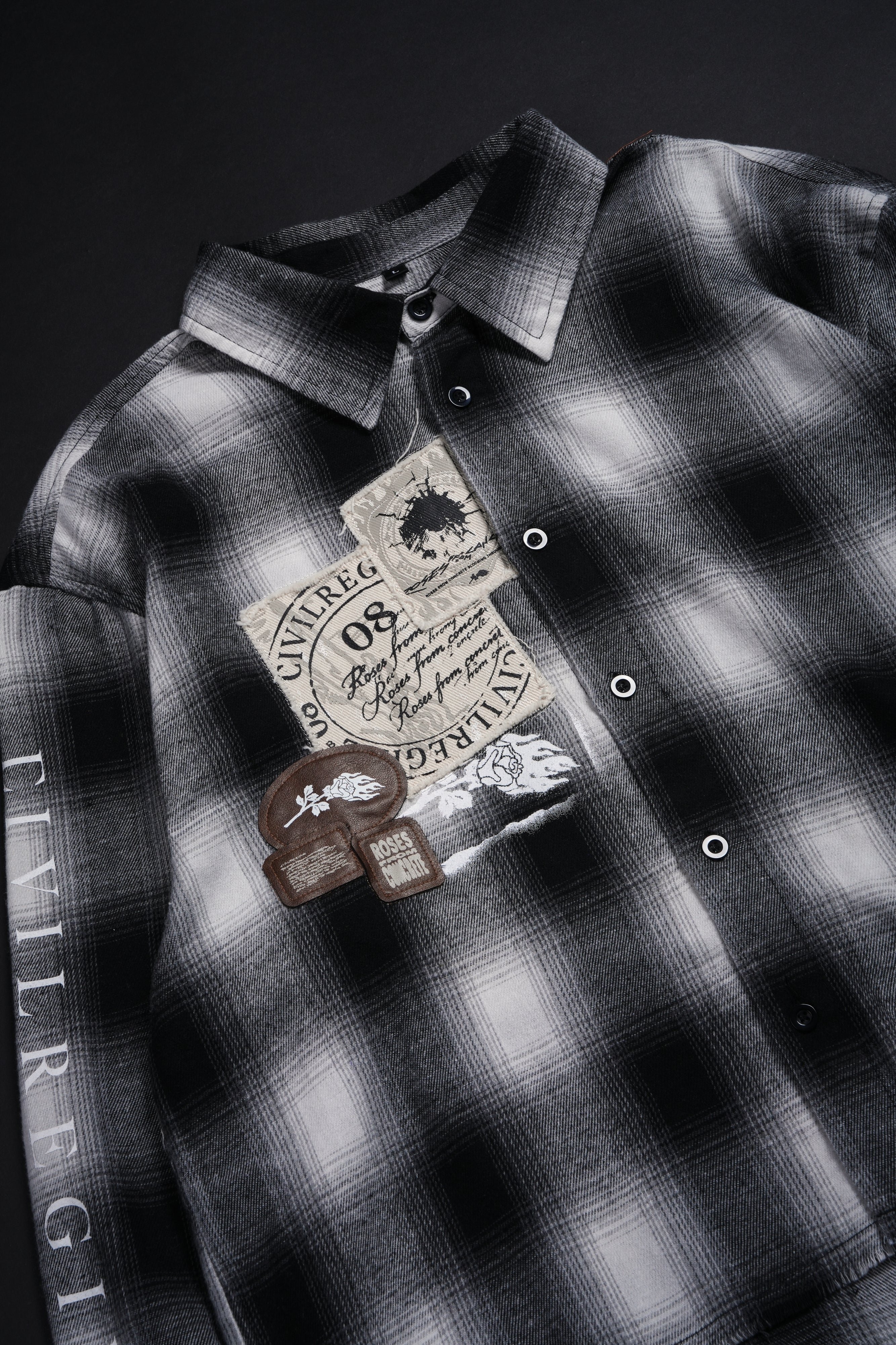Wanted Cad Bane Ivar Flannel in Black Plaid - Image 7