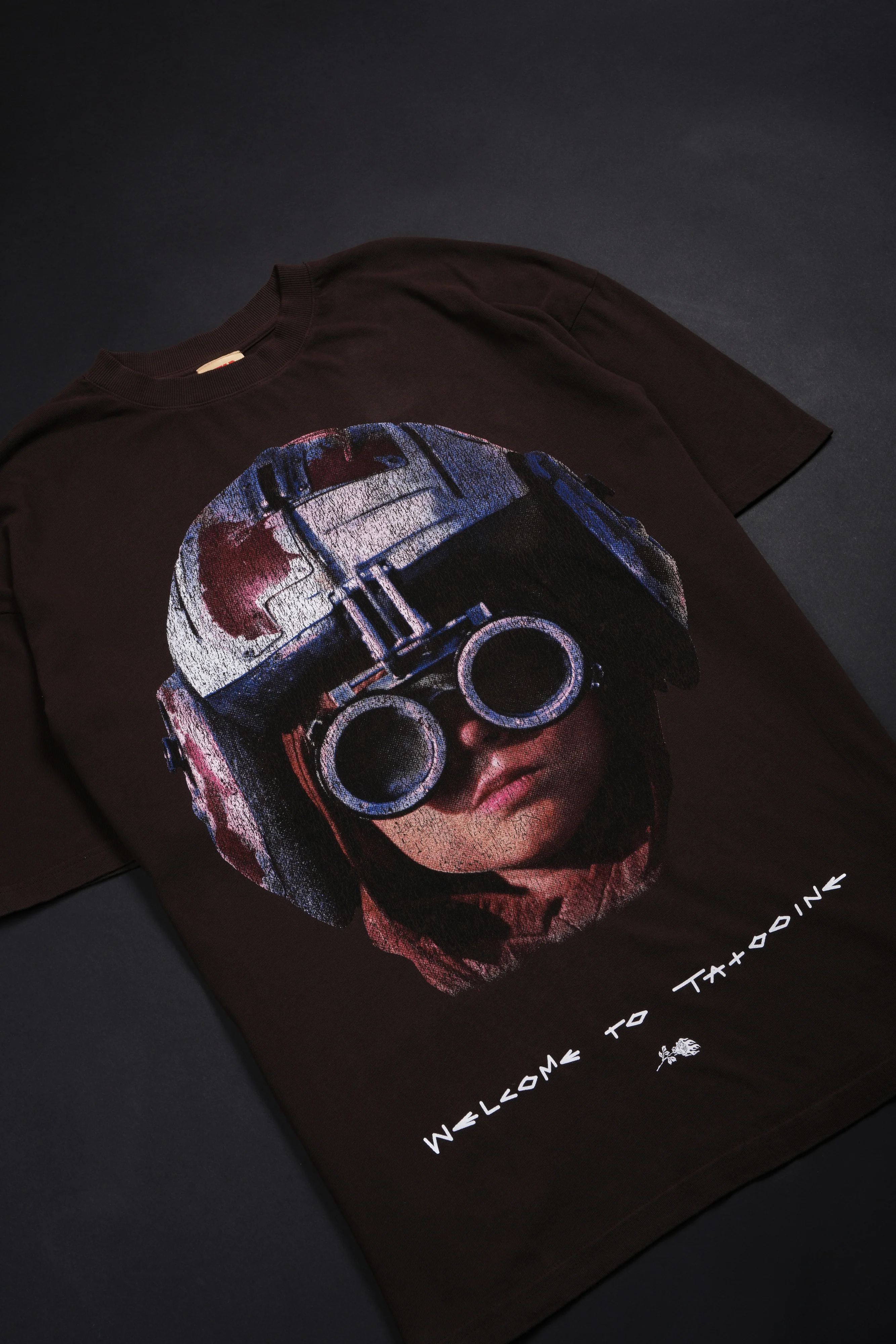Welcome To Tatooine American Classic Oversized Tee in Fudge - Image 3